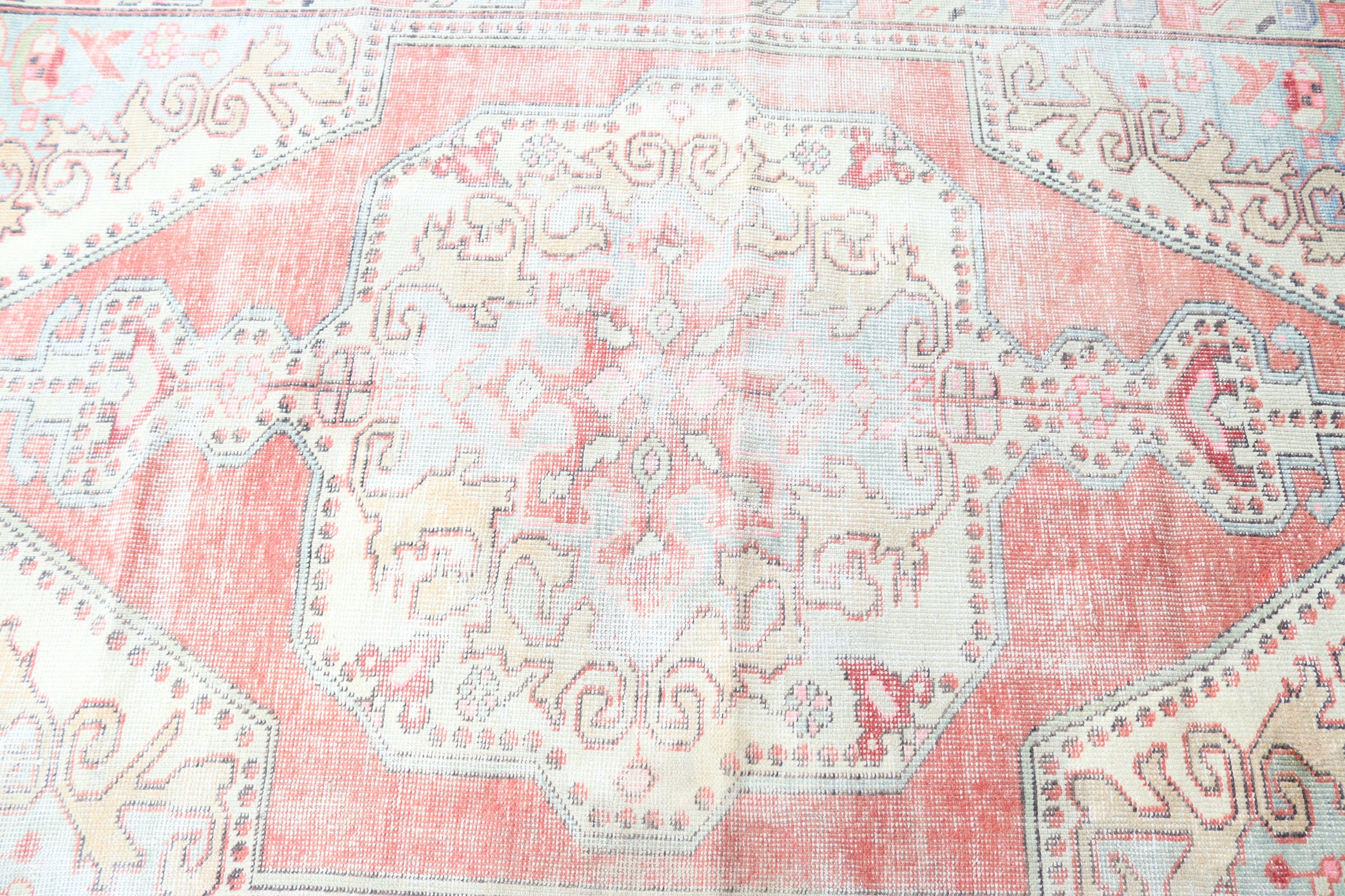 Rugs for Bedroom, Dining Room Rugs, Oushak Rug, Red Oriental Rugs, 4.6x6.9 ft Area Rug, Vintage Rugs, Turkish Rug, Exotic Rug, Floor Rug