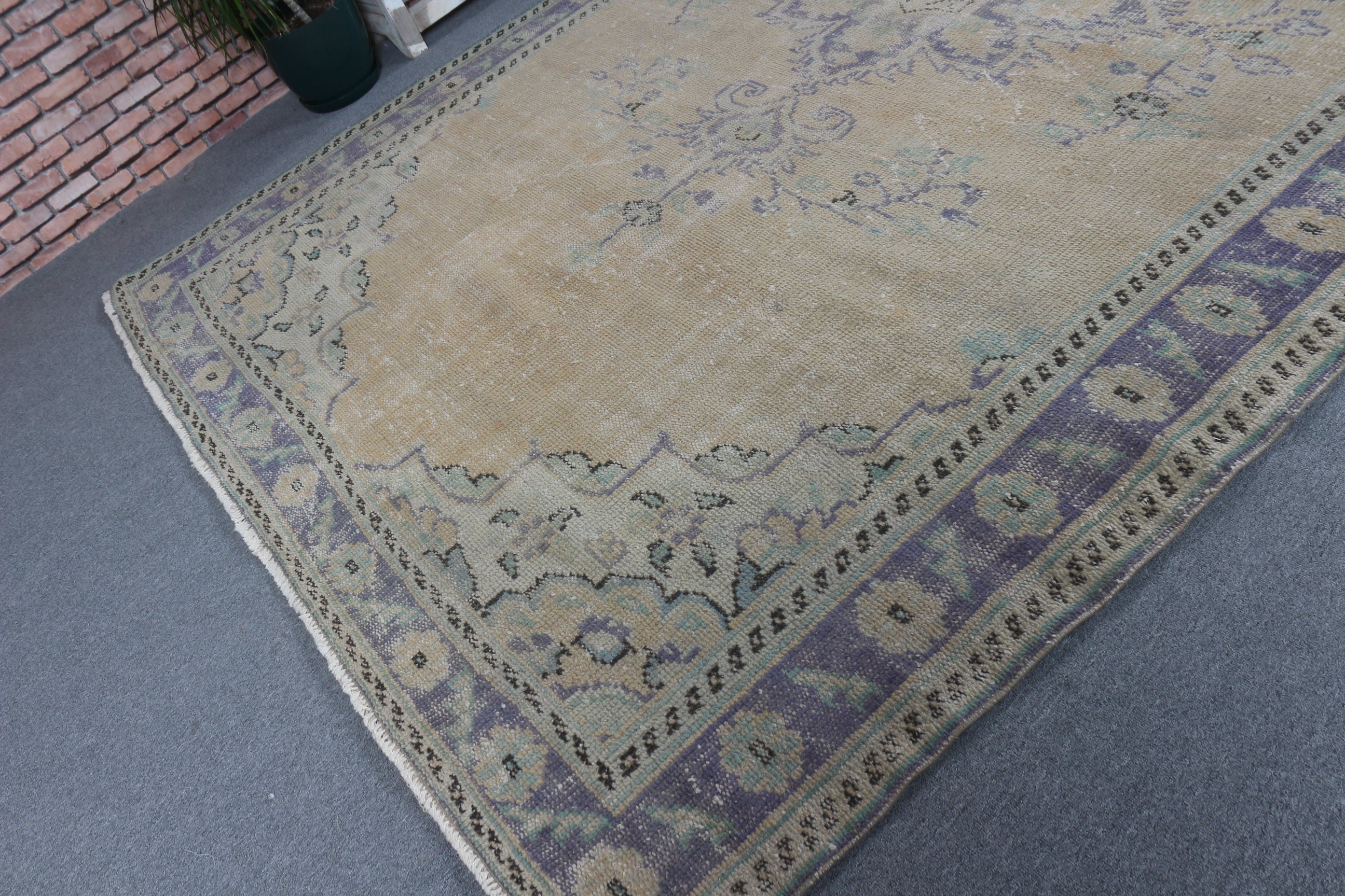 Türk Halıları, 6.3x9.8 ft Büyük Halılar, Bronz Boho Halıları, Oryantal Halılar, Vintage Halılar, Oturma Odası Halıları, Modern Halılar, Büyük Vintage Halılar