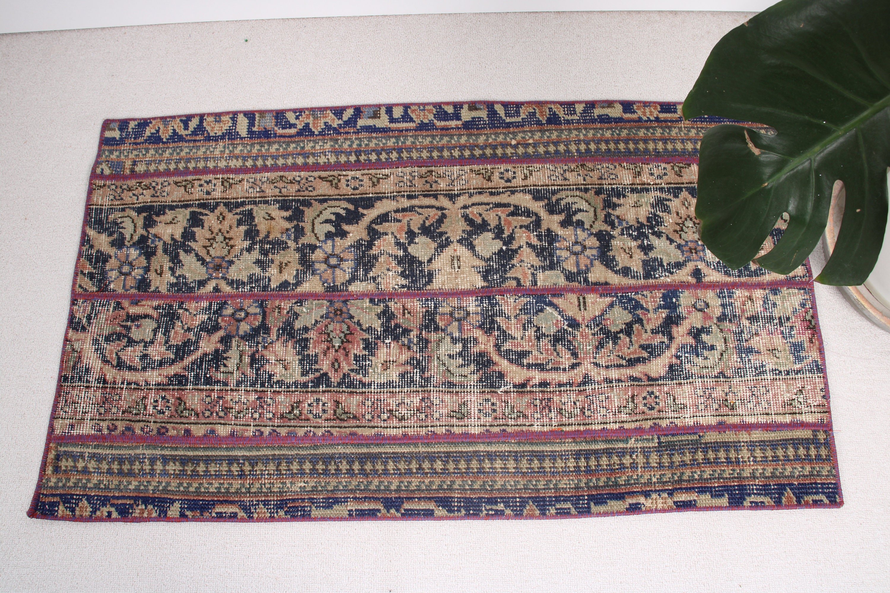 Etnik Halı, 2x3,5 ft Küçük Halılar, Araba Paspas Halıları, Çocuk Halıları, Vintage Halılar, Anadolu Halısı, Türk Halıları, Mavi Açıklama Halıları