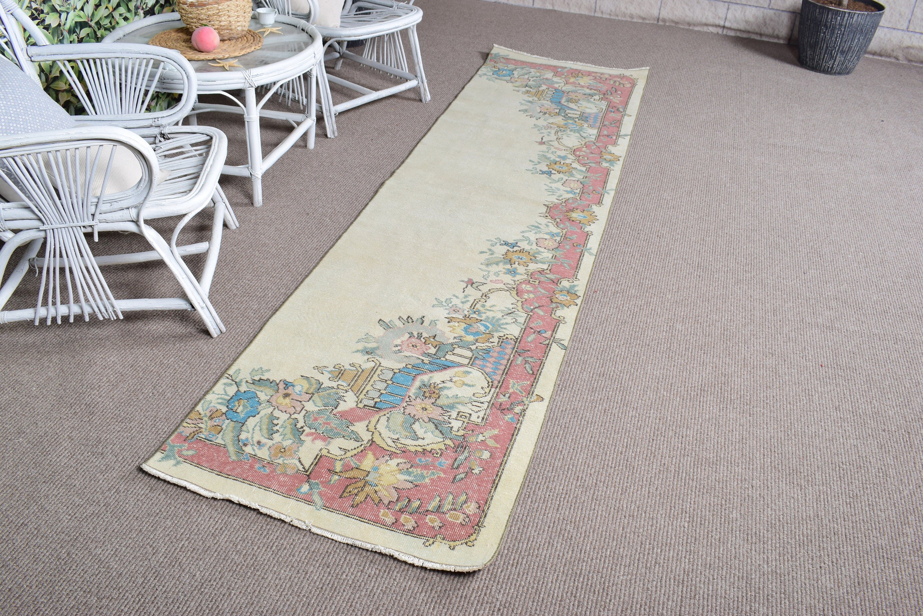 Aztek Halısı, 2.5x9.6 ft Runner Halıları, Beni Ourain Runner Halıları, Gökkuşağı Zemin Halısı, Türk Halıları, Nötr Halı, Vintage Halılar, Düz Dokuma Halılar