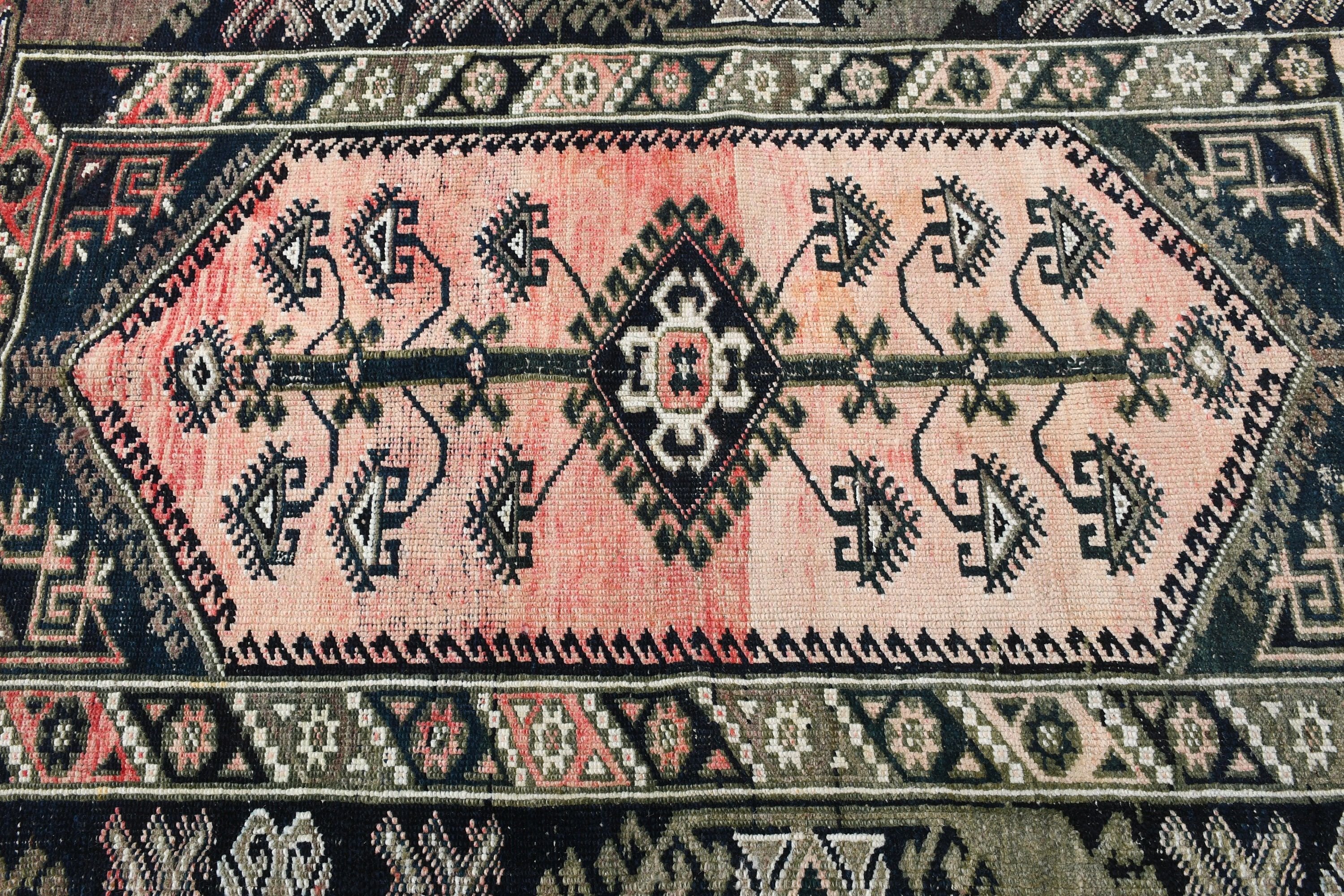 Vintage Rug, Turkish Rugs, Kitchen Rug, Art Rug, Anatolian Rug, 4.6x5 ft Accent Rugs, Nursery Rug, Oriental Rugs, Black Moroccan Rugs