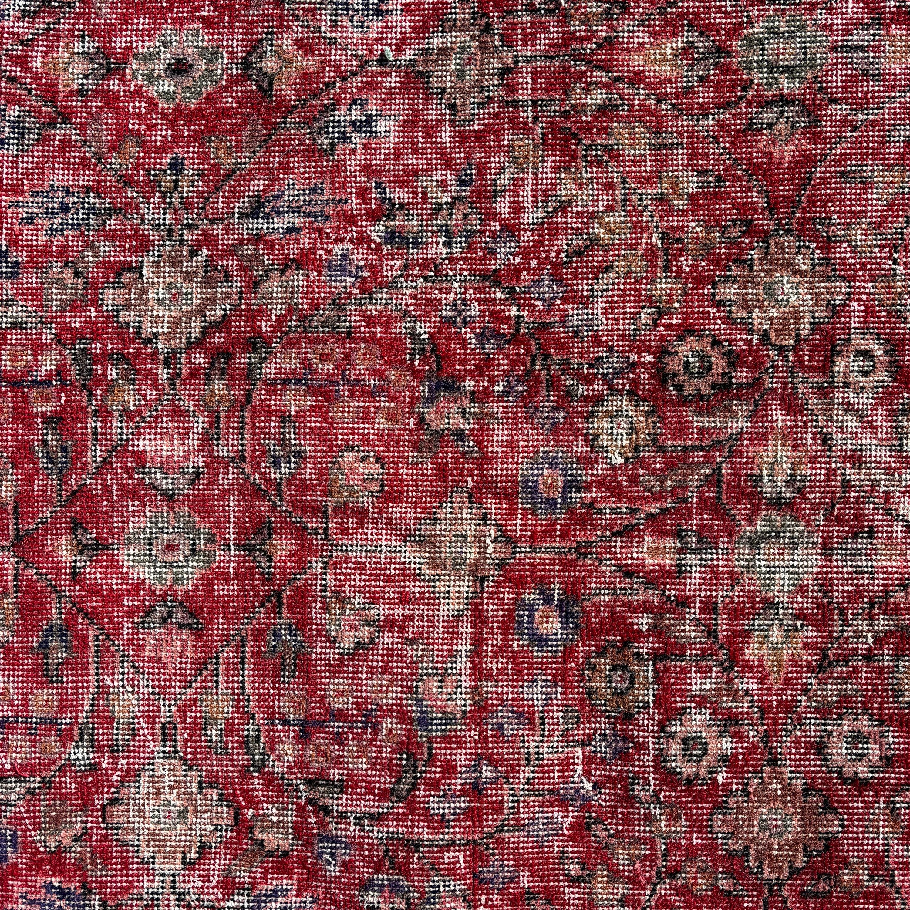 Türk Halıları, Vintage Halılar, Oturma Odası Halıları, Açıklama Halısı, Büyük Vintage Halı, Kırmızı 5x8.9 ft Büyük Halı, Nötr Halılar