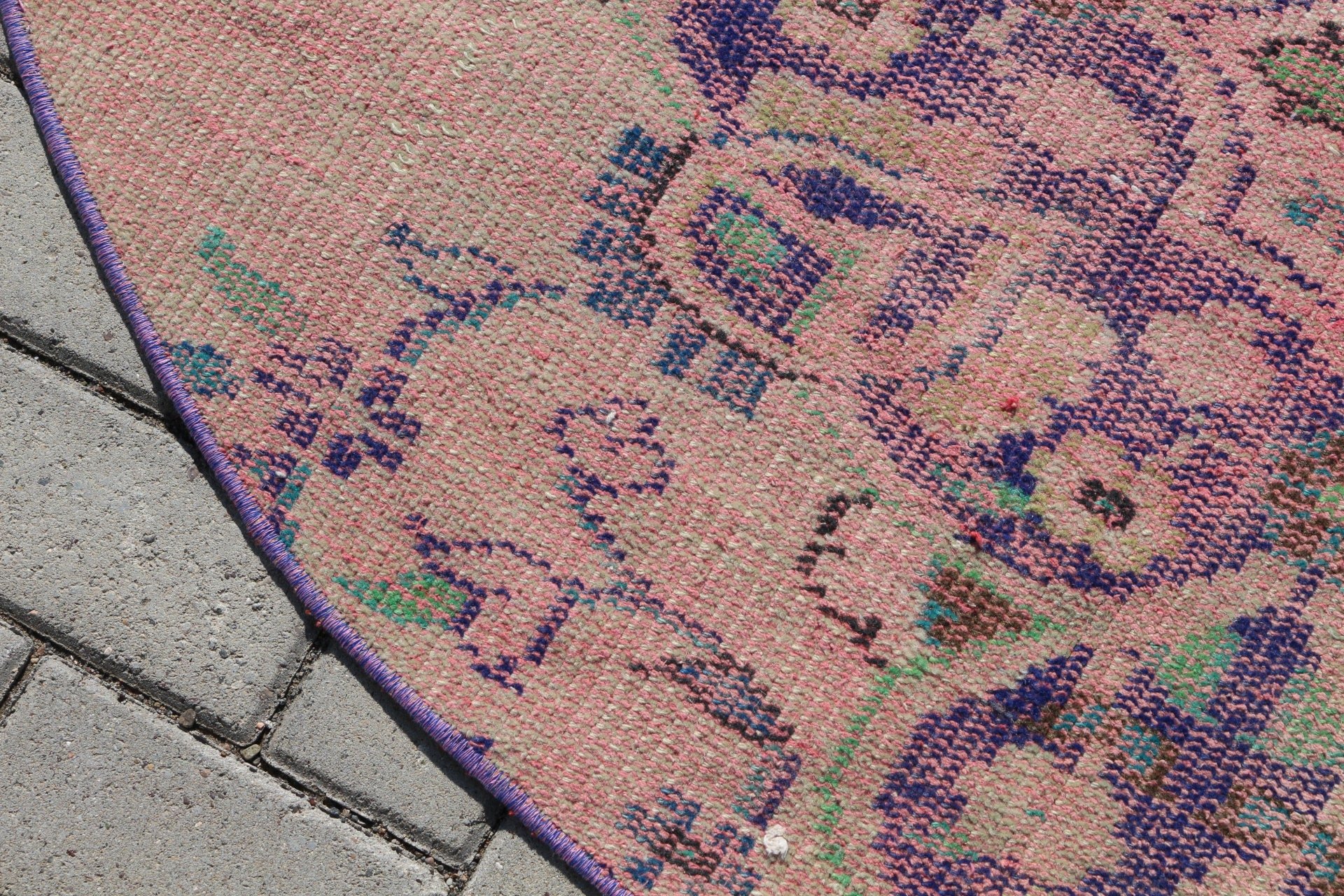 5.6x5.7 ft Area Rugs, Vintage Rugs, Wool Rug, Home Decor Rug, Purple Oriental Rug, Pale Rug, Turkish Rugs, Living Room Rug, Dining Room Rug