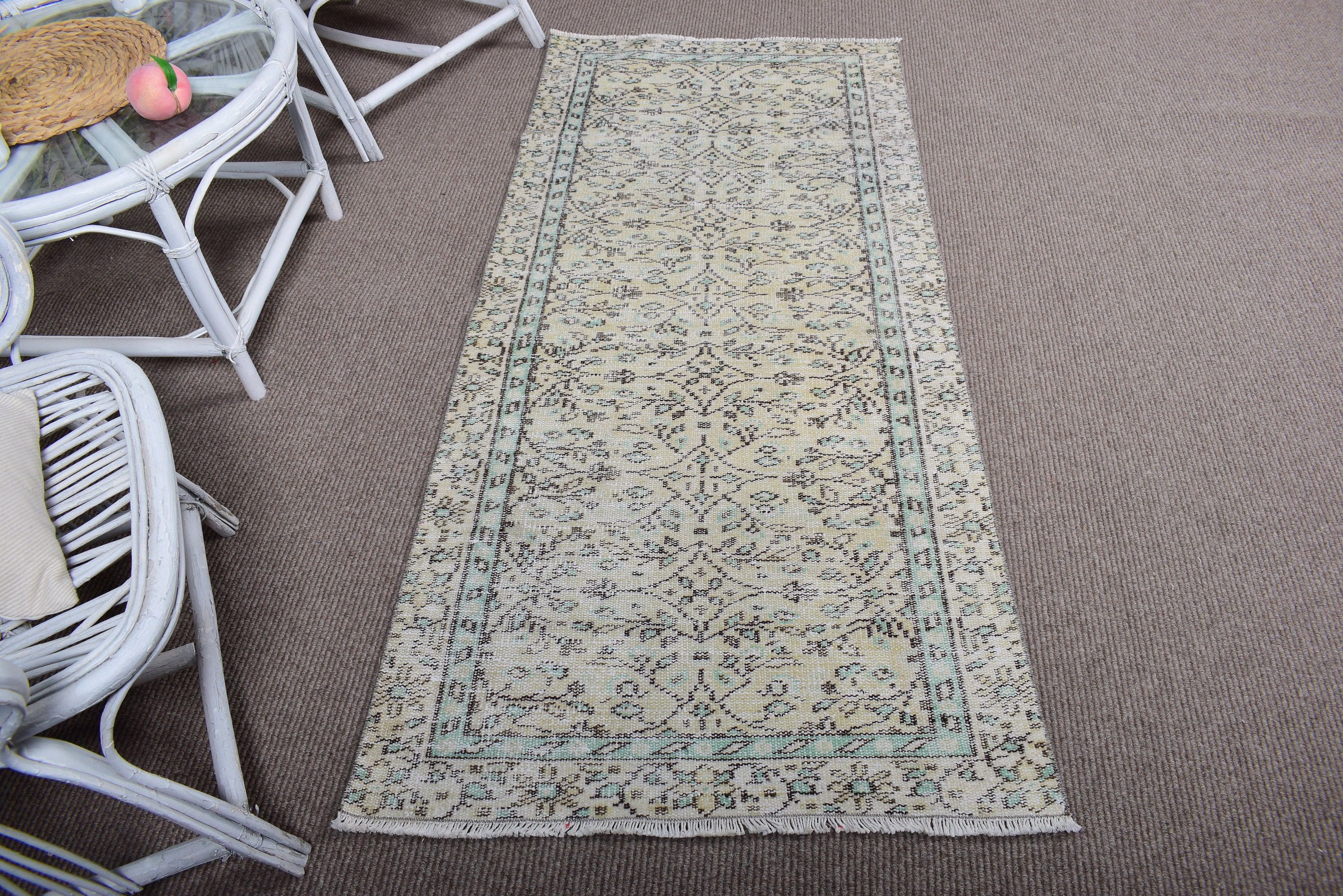 Turkish Rugs, Wool Rugs, Rugs for Bedroom, 2.8x5.9 ft Accent Rugs, Vintage Decor Rug, Anatolian Rugs, Green Bedroom Rugs, Vintage Rugs