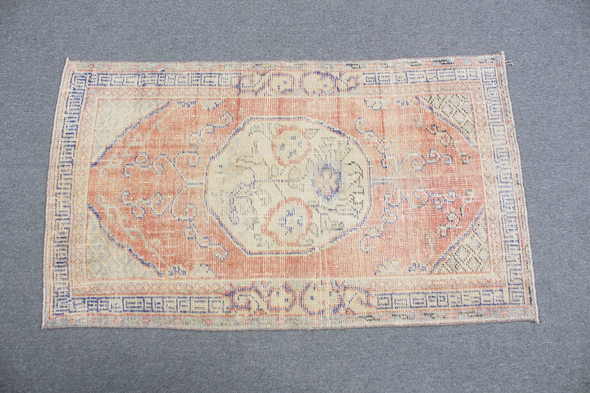 Duvara Asılı Halı, Yün Halılar, Mutfak Halıları, Türk Halısı, Kırmızı Ev Dekor Halısı, Banyo Halısı, Vintage Halı, 2.6x4.5 ft Küçük Halı