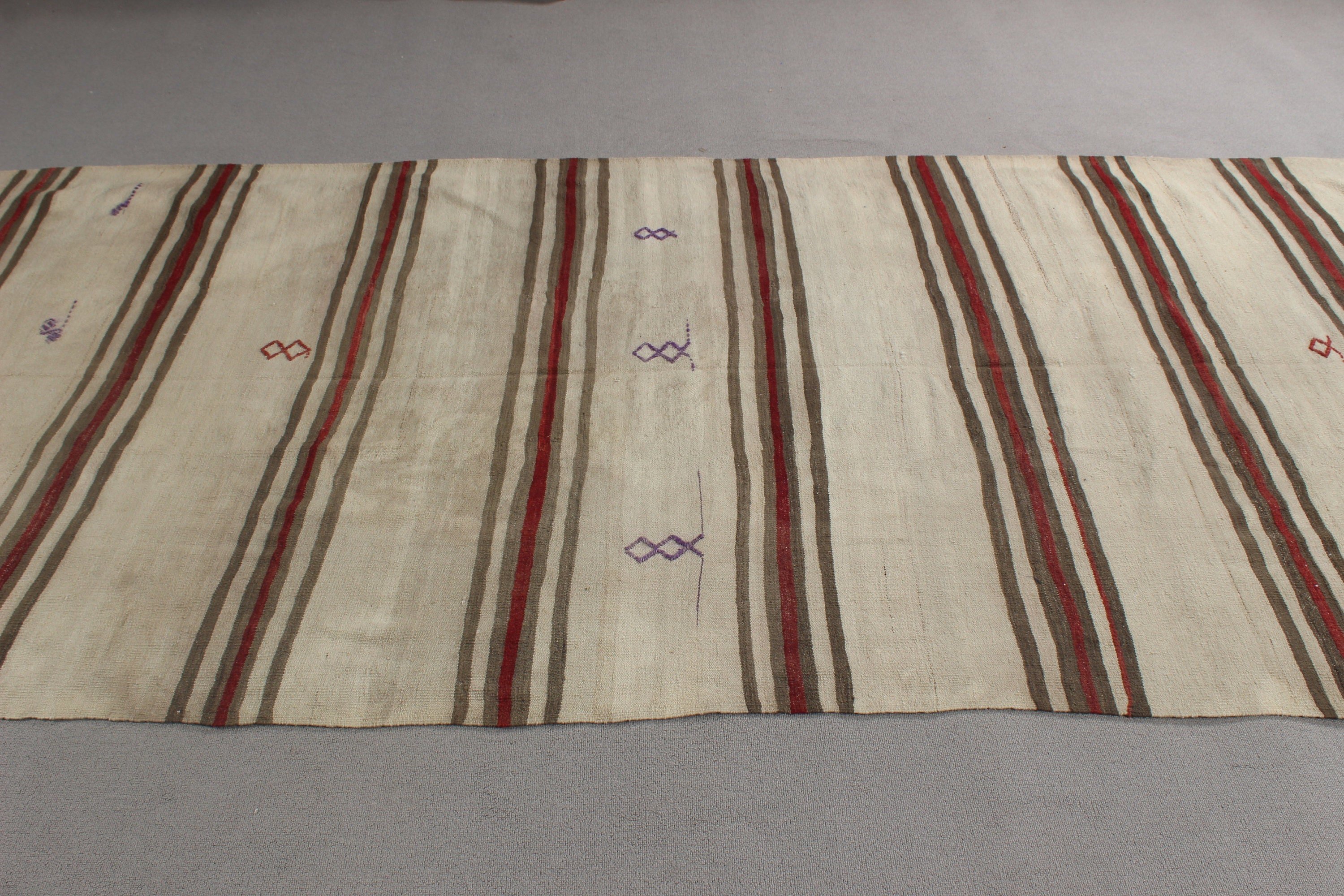 Oturma Odası Halıları, Türk Halısı, 5x12.4 ft Büyük Halı, Yatak Odası Halıları, Vintage Halı, Salon Halısı, El Dokuma Halıları, Bej Anadolu Halısı, Kilim