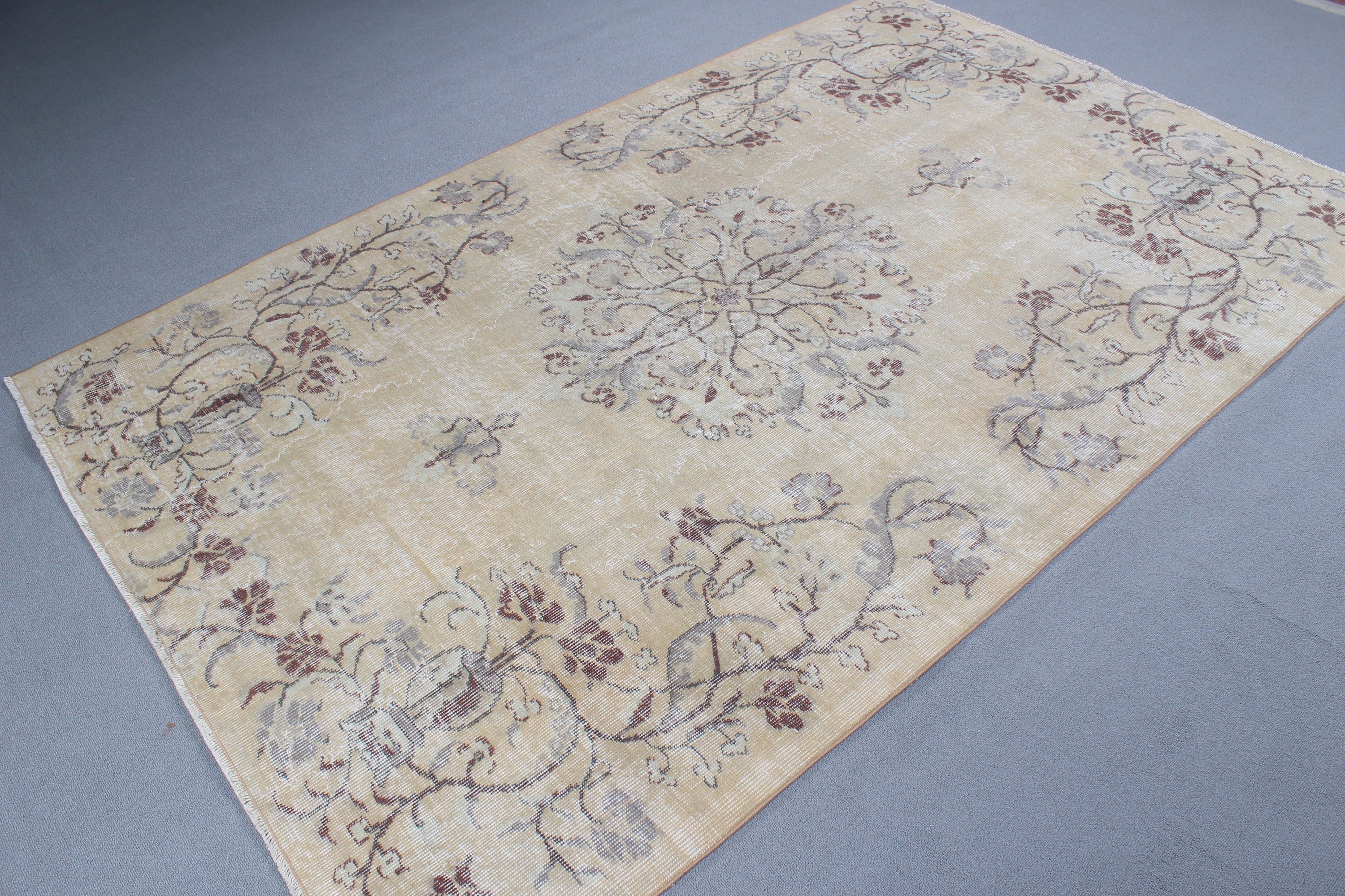 Dining Room Rug, Beige Luxury Rugs, Home Decor Rug, 5.1x7.9 ft Large Rugs, Turkish Rug, Vintage Rug, Large Boho Rug