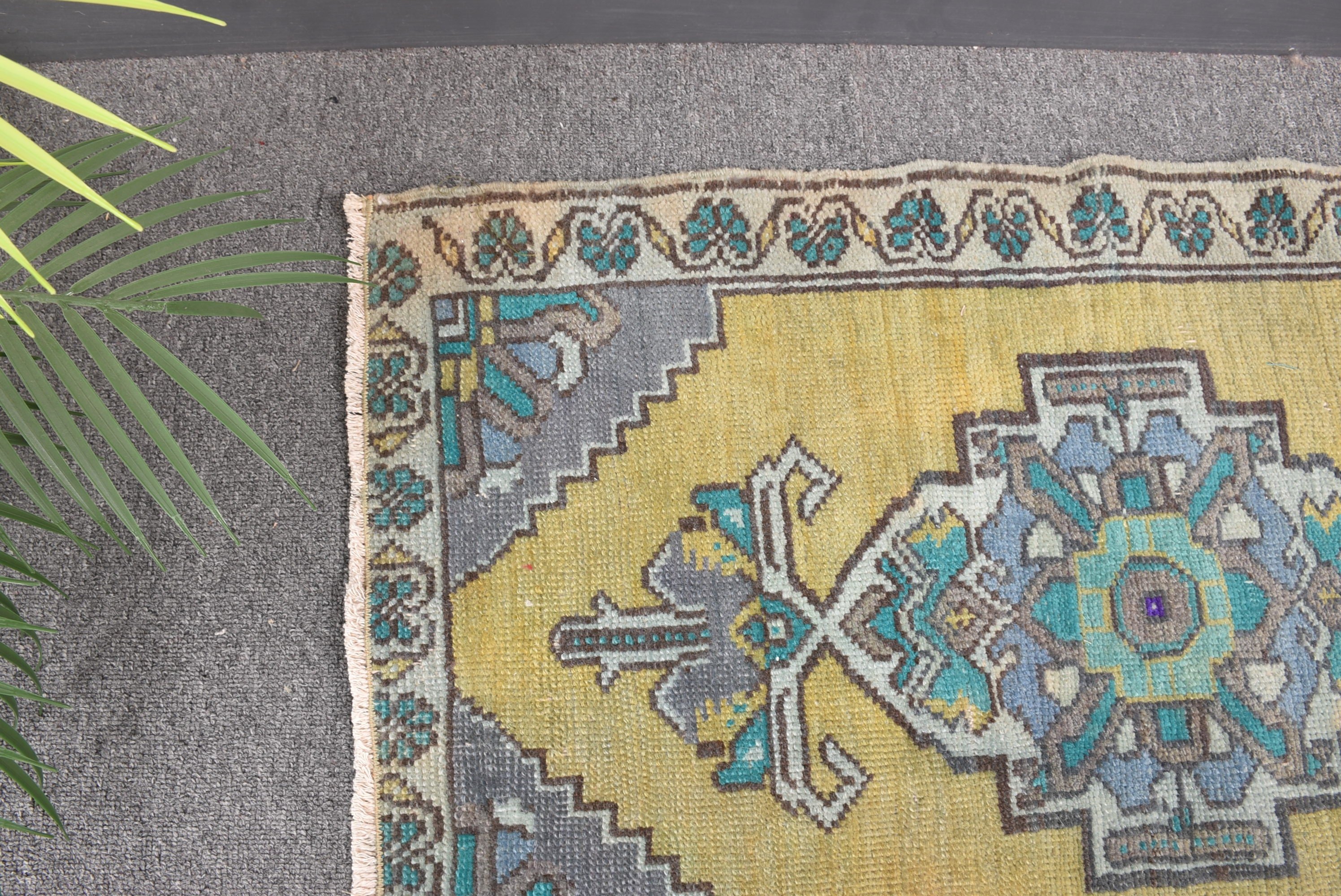 Kitchen Rugs, Vintage Rugs, Cool Rugs, Turkish Rug, Small Boho Rugs, Green Floor Rug, 1.6x2.7 ft Small Rug, Rugs for Bathroom, Entry Rugs