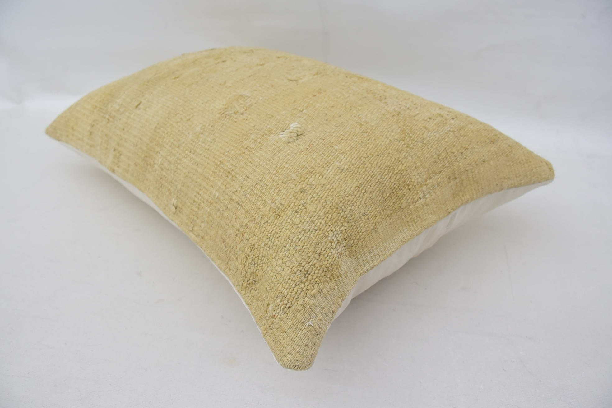 Kilim Pillow, Kilim Cushion Sham, Muted Cushion Cover, 16"x24" Beige Cushion Case, Vintage Pillow, Vintage Kilim Pillow Cushion Case