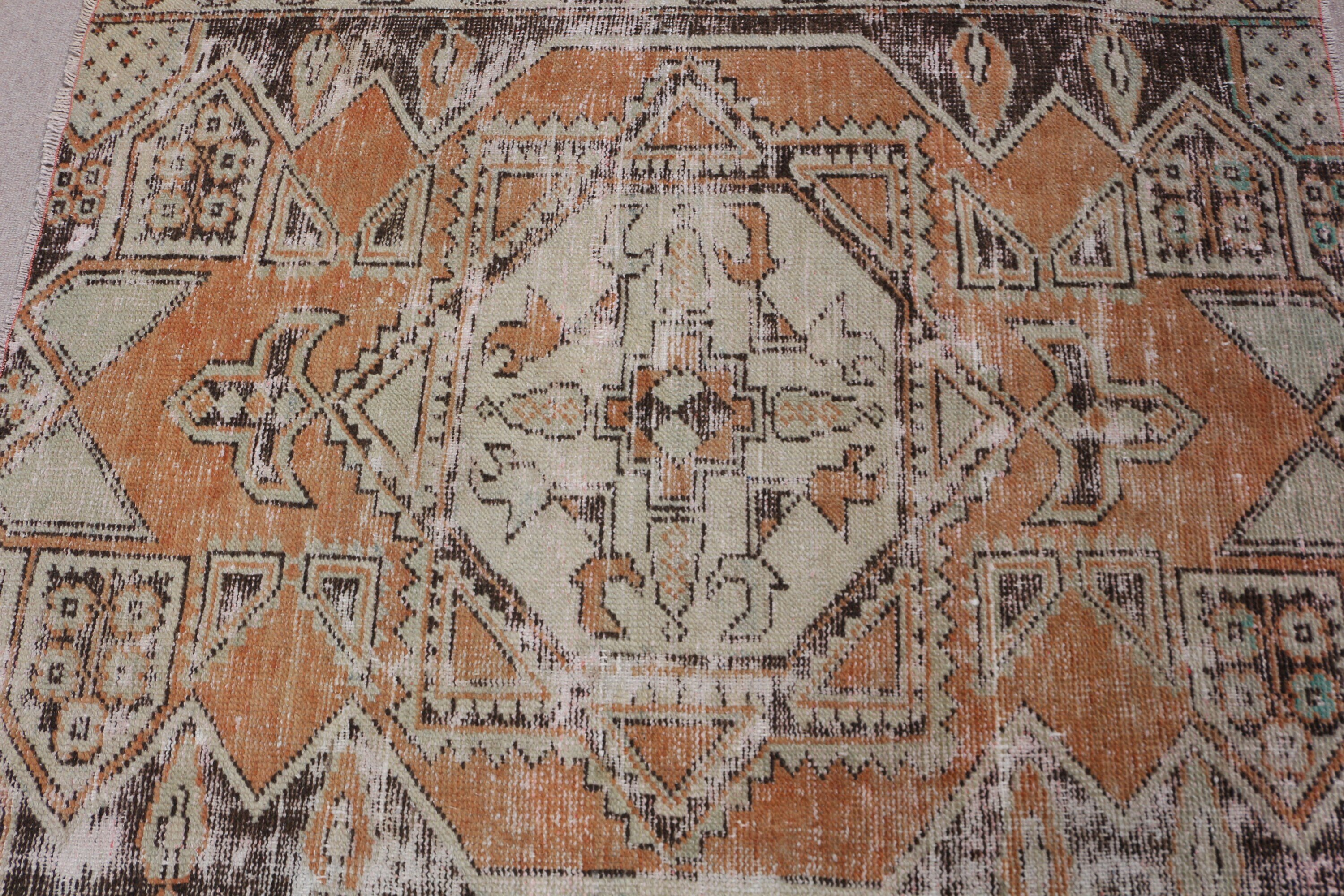 3,6x4,8 ft Accent Halı, Giriş Halısı, Yatak Odası Halıları, Turuncu Fas Halıları, Giriş Halıları, Vintage Halı, Antika Halı, Türk Halısı, Yer Halısı