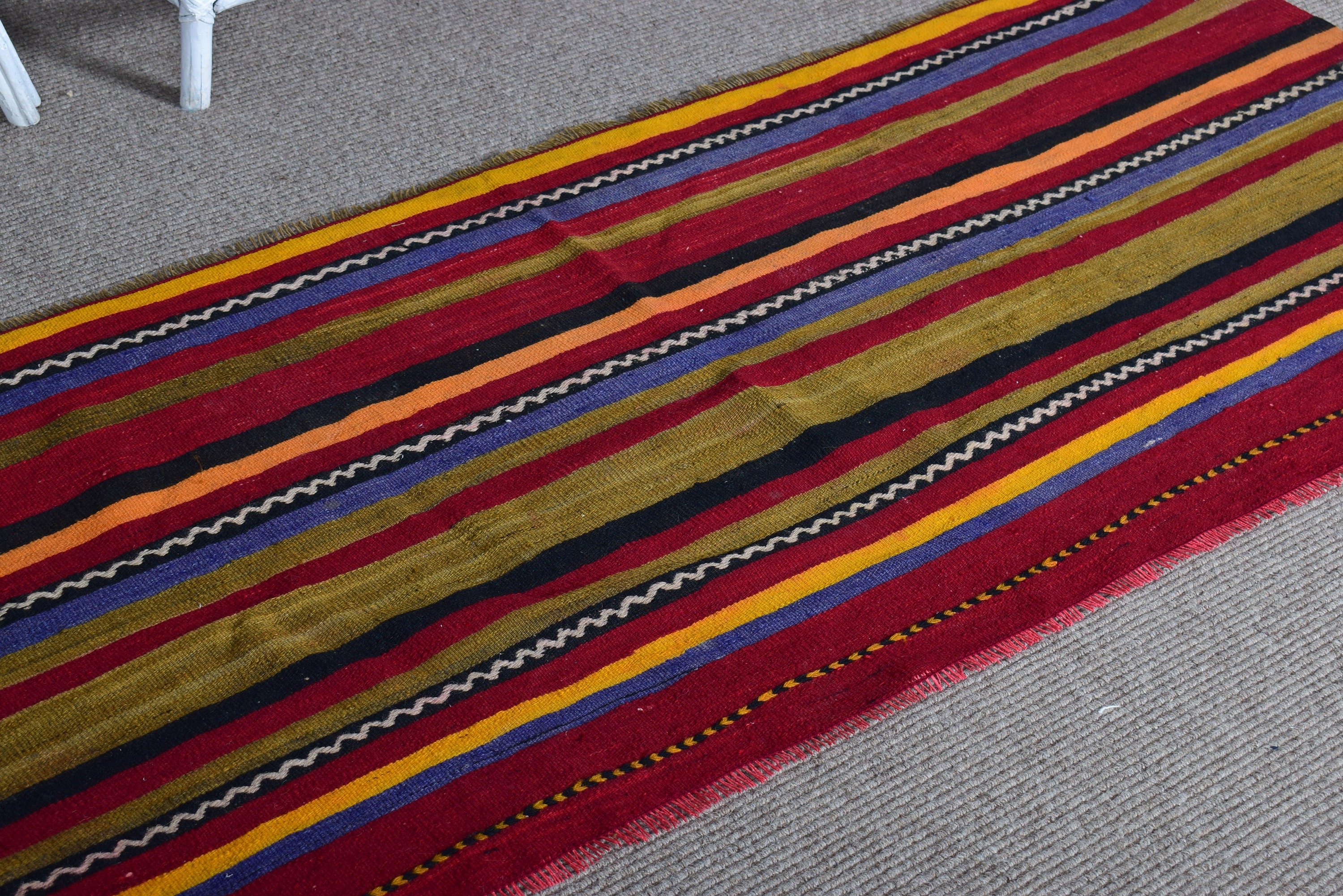 Vintage Halı, 2.5x6.3 ft Runner Halı, Mutfak Halısı, Kilim, Kırmızı Yün Halılar, Türk Halısı, Havalı Halılar, Merdiven Halıları, Lüks Halılar, Egzotik Halı