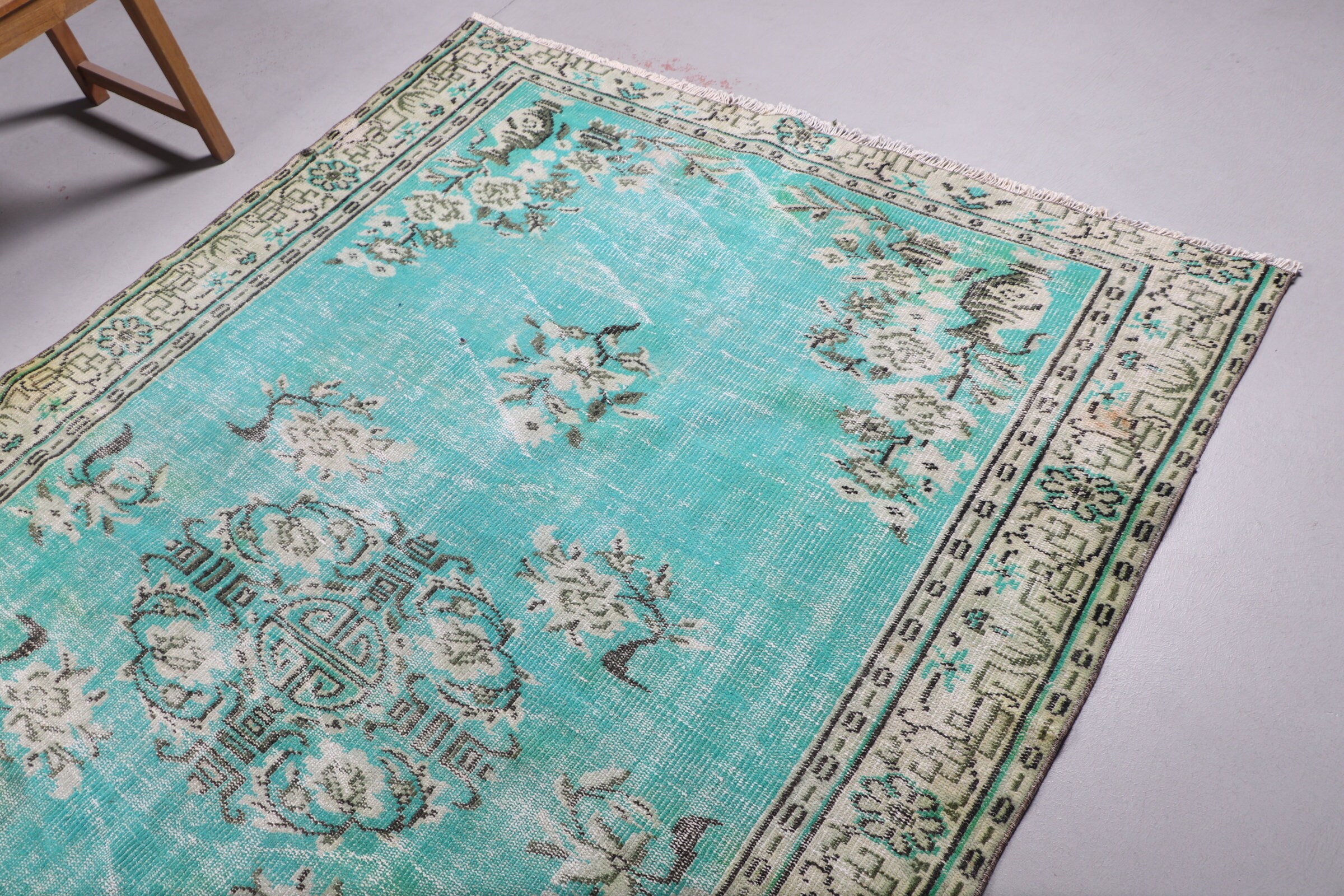 Living Room Rug, Salon Rug, Vintage Rug, 5.7x8.2 ft Large Rug, Blue Moroccan Rug, Turkish Rugs, Organic Rug, Moroccan Rugs