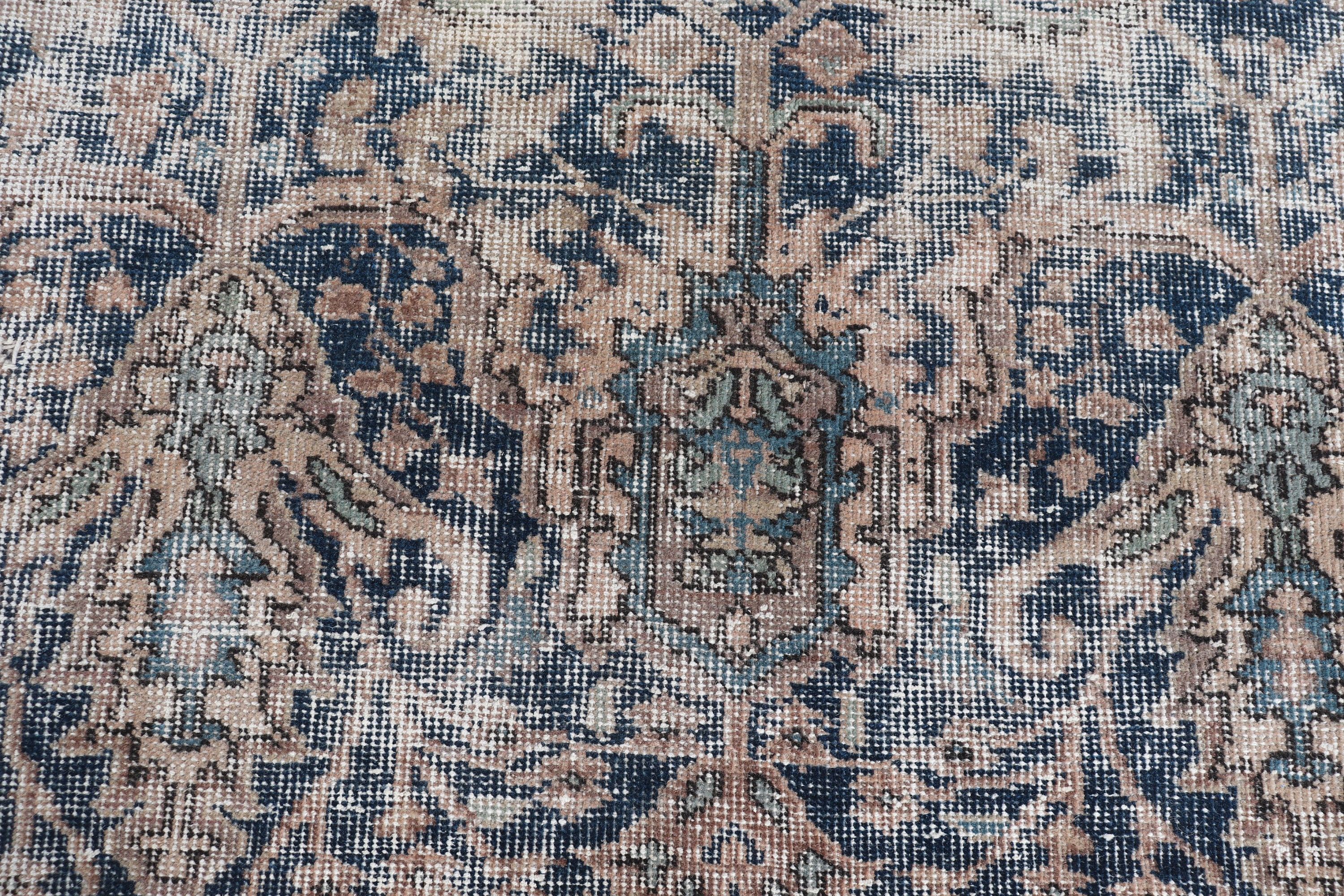 Indoor Rug, Oushak Rug, Vintage Rugs, Blue Kitchen Rug, Rugs for Dining Room, Floor Rug, 4.1x7.5 ft Area Rug, Turkish Rugs, Office Rug