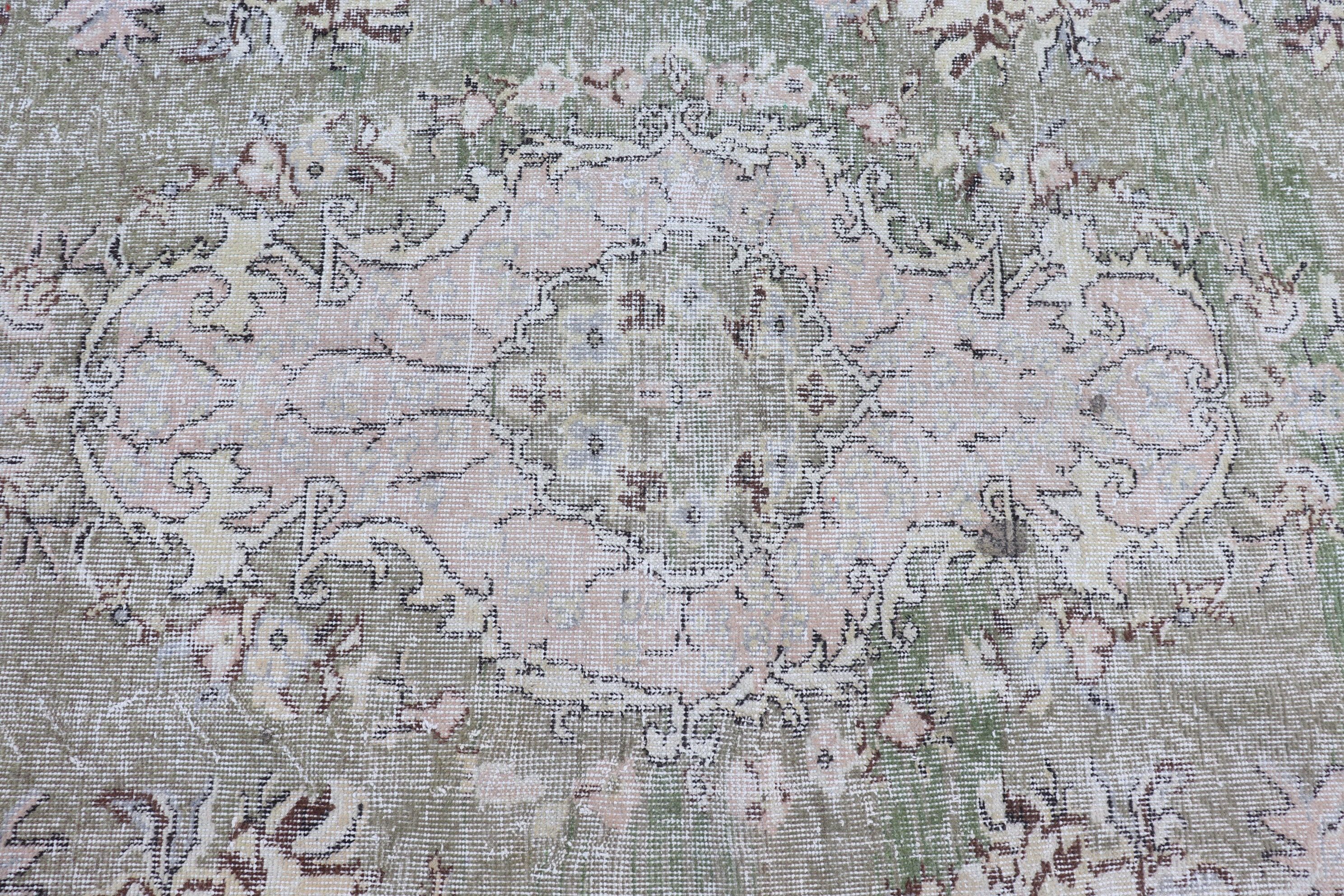 Living Room Rug, Oriental Rug, Bedroom Rug, Wool Rugs, Vintage Rug, Rugs for Salon, Brown Wool Rug, Turkish Rug, 5.2x9.3 ft Large Rug