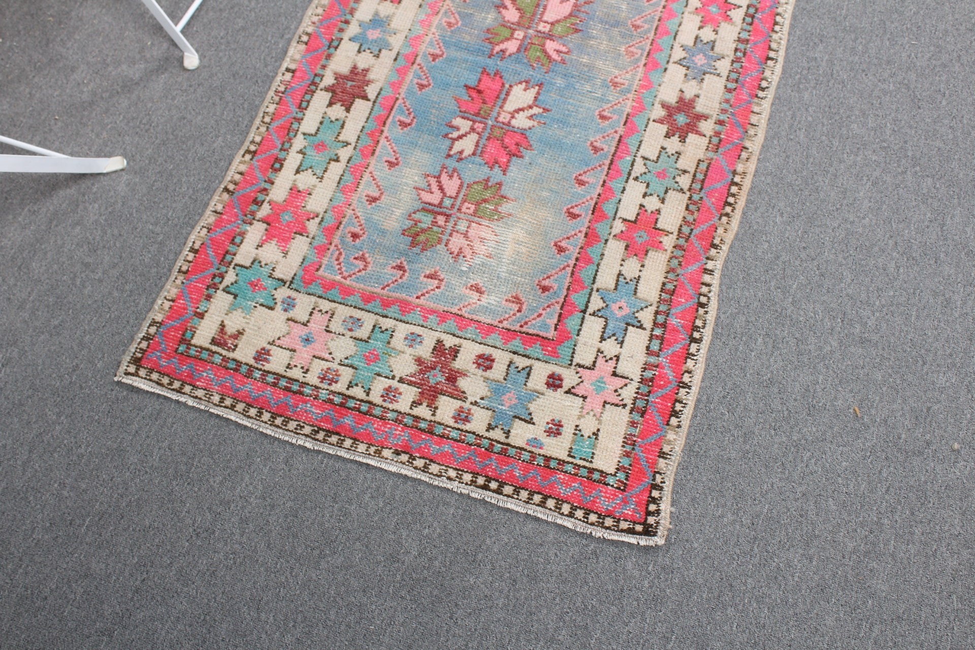 Vintage Rug, Turkish Rugs, Nursery Rug, Boho Rugs, Blue Wool Rugs, Moroccan Rugs, Kitchen Rugs, 2.3x4.4 ft Small Rug, Wall Hanging Rugs