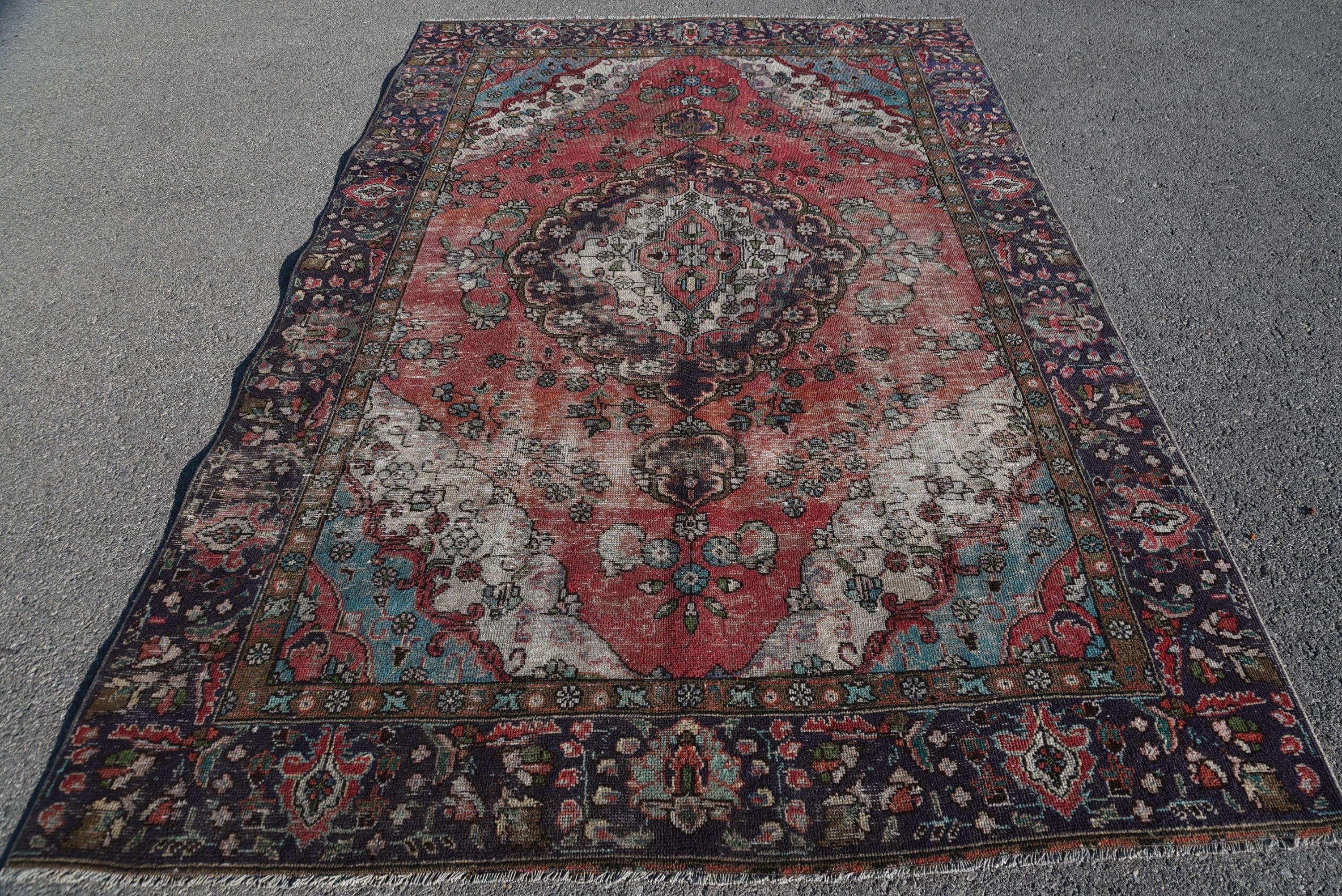 Yemek Odası Halısı, 6.1x9.1 ft Büyük Halı, Yatak Odası Halısı, Türk Halısı, Vintage Halılar, Oryantal Halılar, Yün Halı, Soluk Halılar, Salon Halıları, Eski Halılar