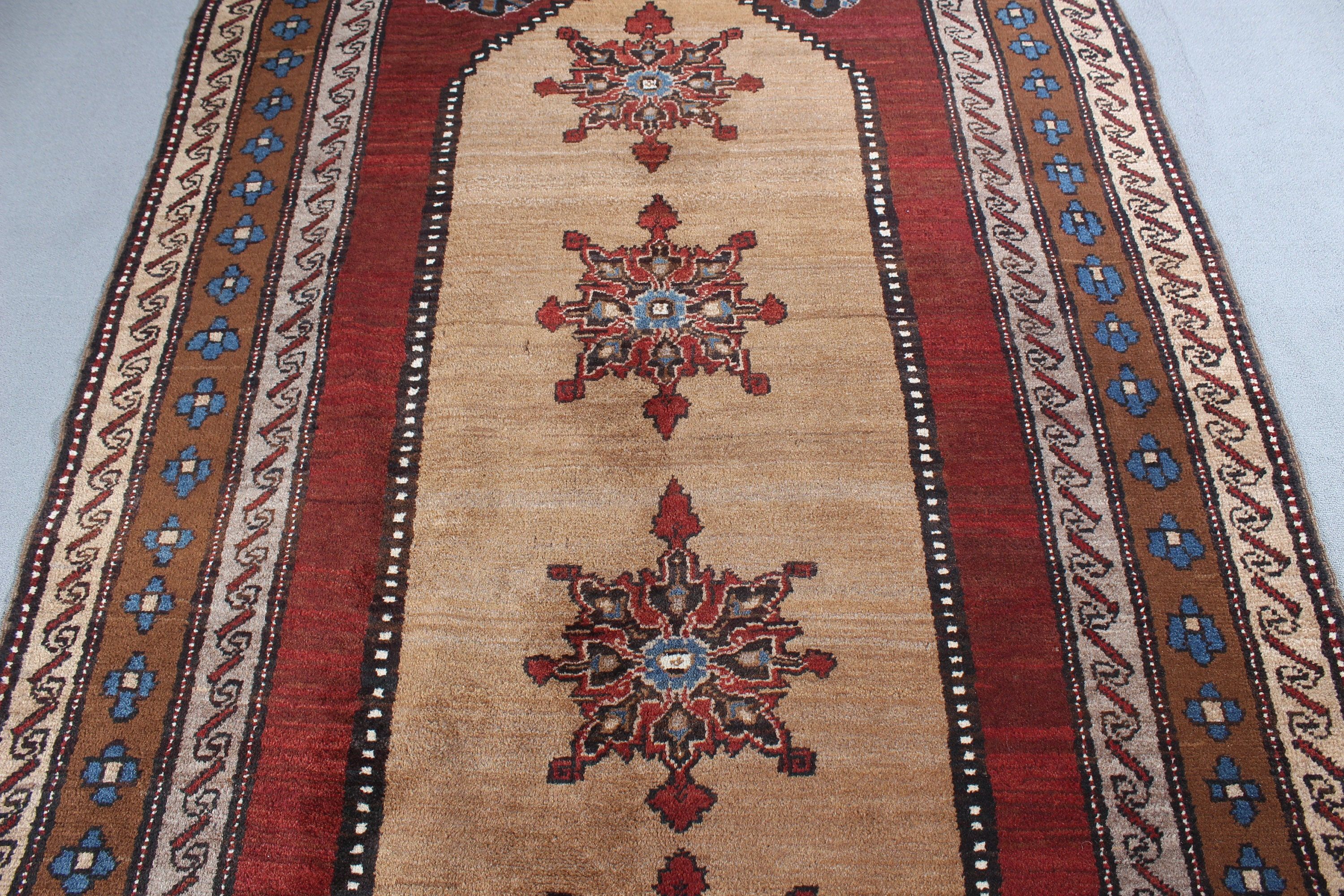 5.4x9.7 ft Büyük Halı, Düz Dokuma Halı, Kahverengi Antika Halı, Büyük Oushak Halı, Oturma Odası Halısı, Vintage Halılar, Yer Halıları, Yün Halı, Türk Halısı