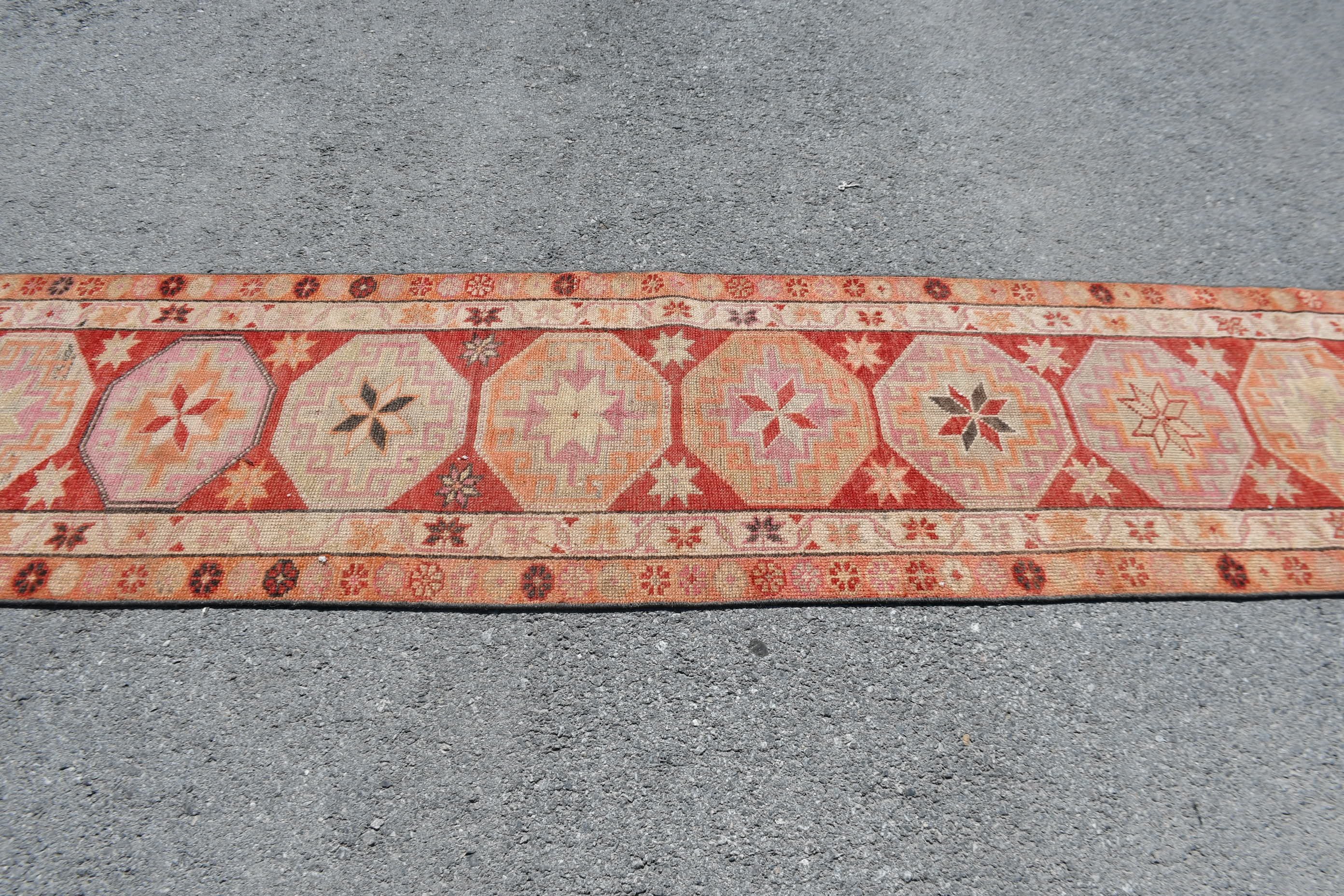 Old Rug, Floor Rug, Colorful Rug, 2.6x12.9 ft Runner Rugs, Turkish Rug, Vintage Rug, Kitchen Rugs, Rugs for Runner, Kitchen Rug Runner Rugs