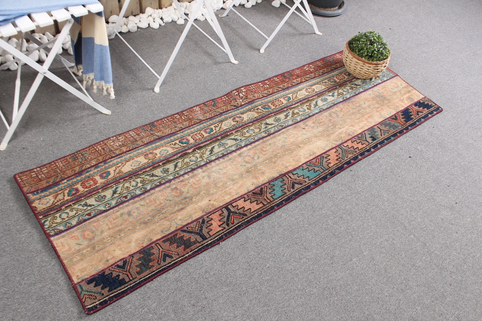 Oryantal Halı, Yeşil Oushak Halıları, Koridor Halıları, Vintage Halılar, Merdiven Halısı, Boho Halısı, Ev Dekor Halısı, 1.9x5.9 ft Runner Halıları, Türk Halıları