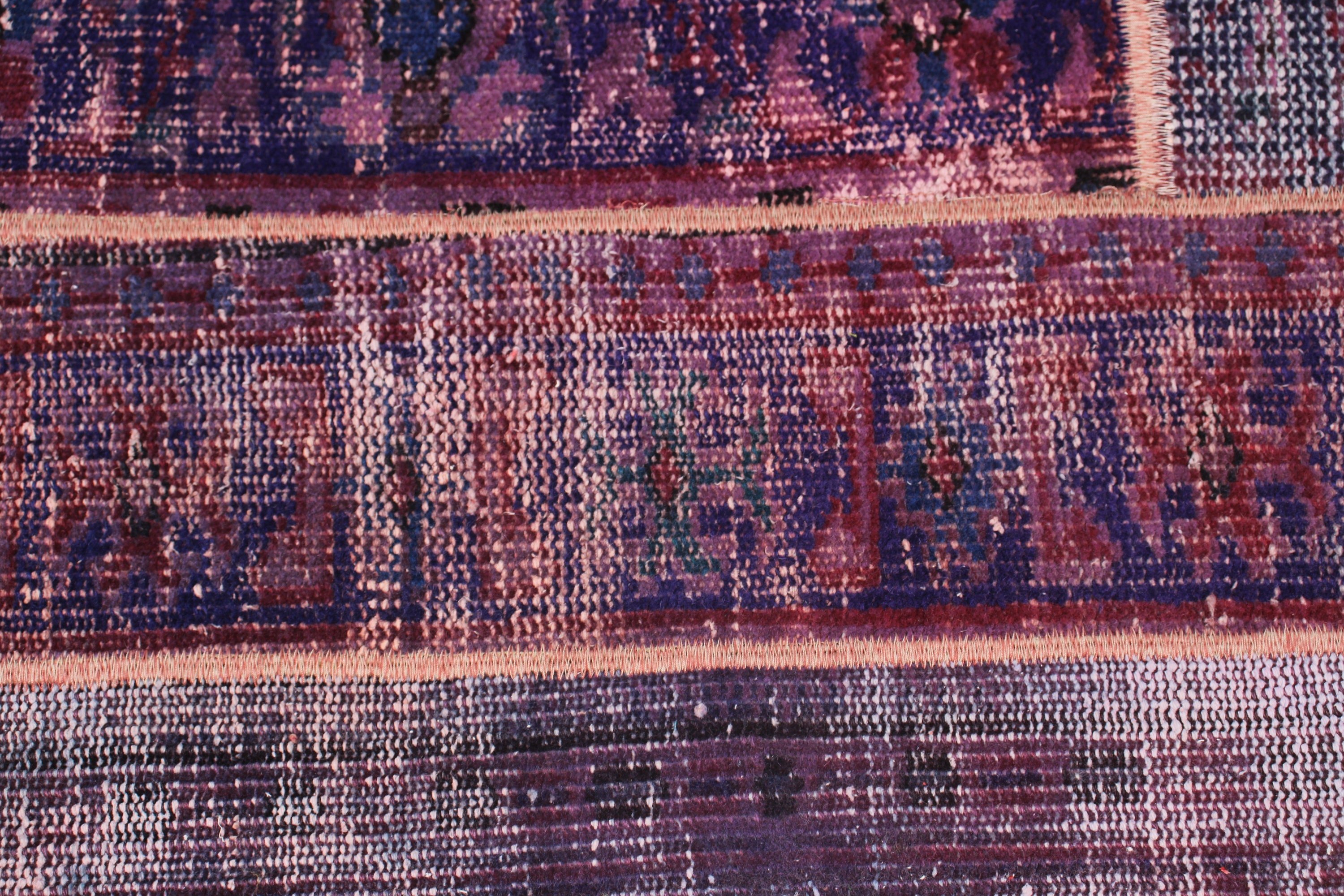 Boho Rugs, Vintage Rugs, Kitchen Rug, Rugs for Bedroom, Bath Rugs, 1.6x2.6 ft Small Rugs, Turkish Rugs, Purple Geometric Rug, Luxury Rugs