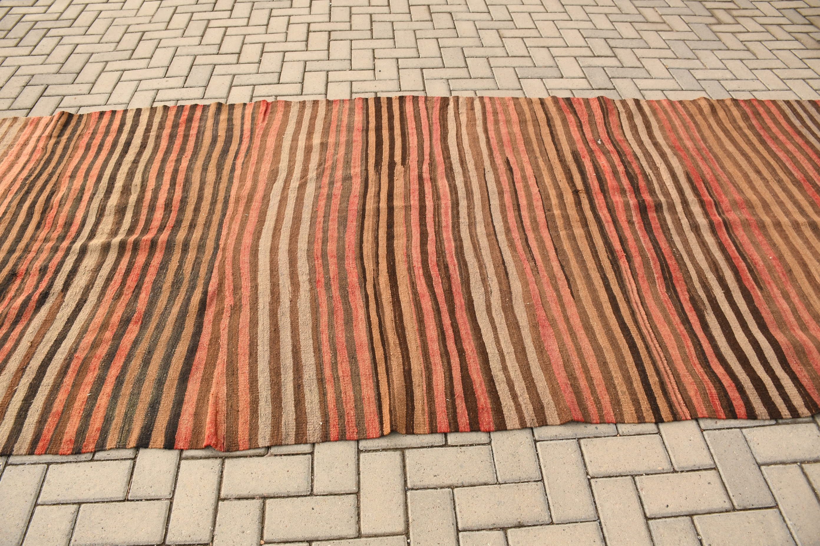 Kitchen Rug, Rugs for Corridor, Bedroom Rug, Kilim, Art Rugs, Corridor Rugs, Red Cool Rugs, Turkish Rug, 5x12.8 ft Runner Rug, Vintage Rugs