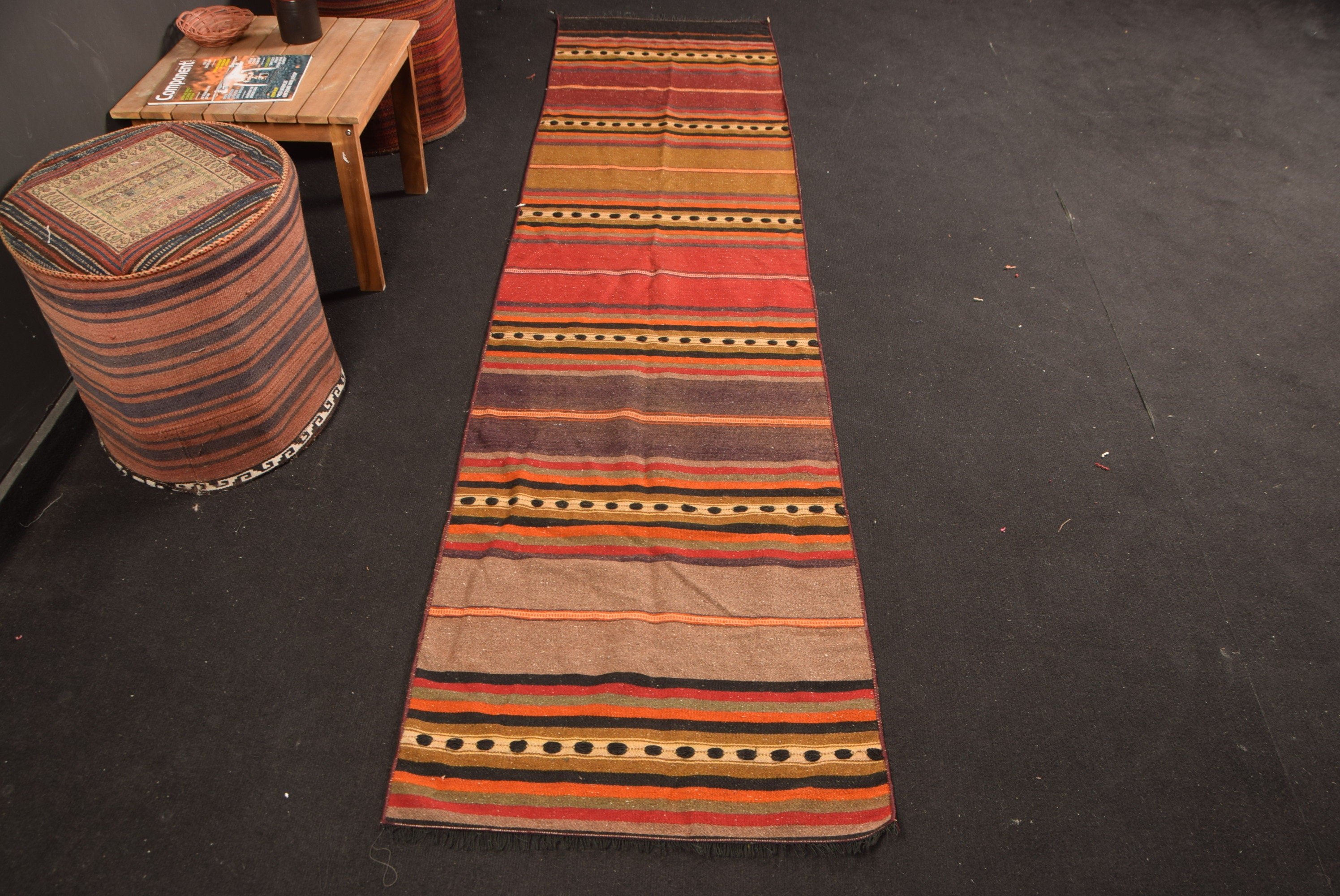 Hallway Rugs, Cool Rug, Red Floor Rug, Turkish Rug, 2.1x8.7 ft Runner Rugs, Oushak Rug, Rugs for Stair, Kilim, Corridor Rugs, Vintage Rug