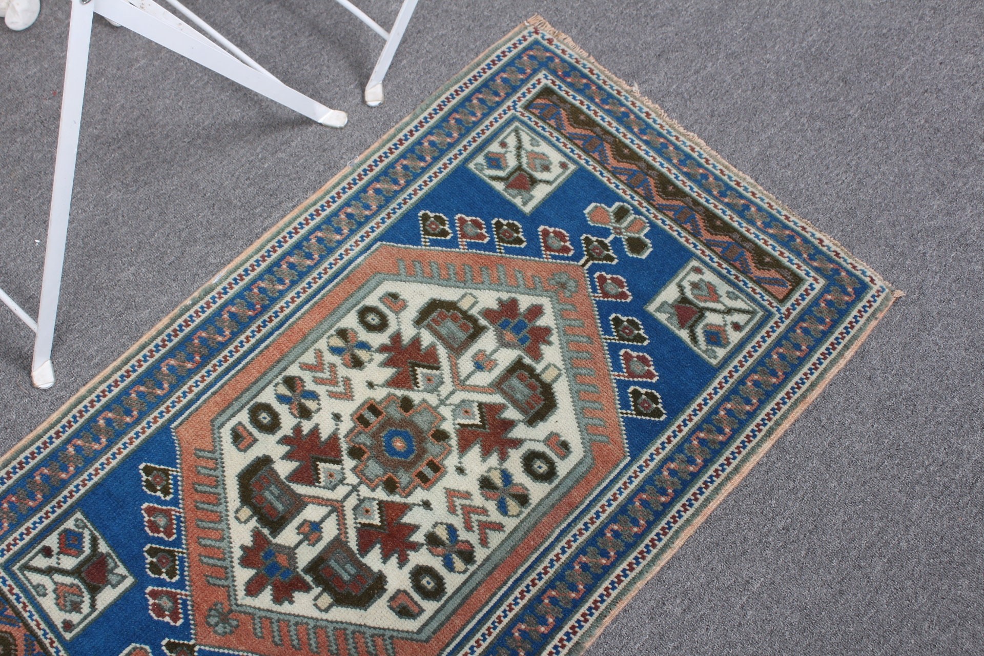 Rugs for Kitchen, 1.8x3.1 ft Small Rugs, Entry Rug, Turkish Rugs, Blue Bedroom Rugs, Anatolian Rug, Kitchen Rug, Vintage Rug