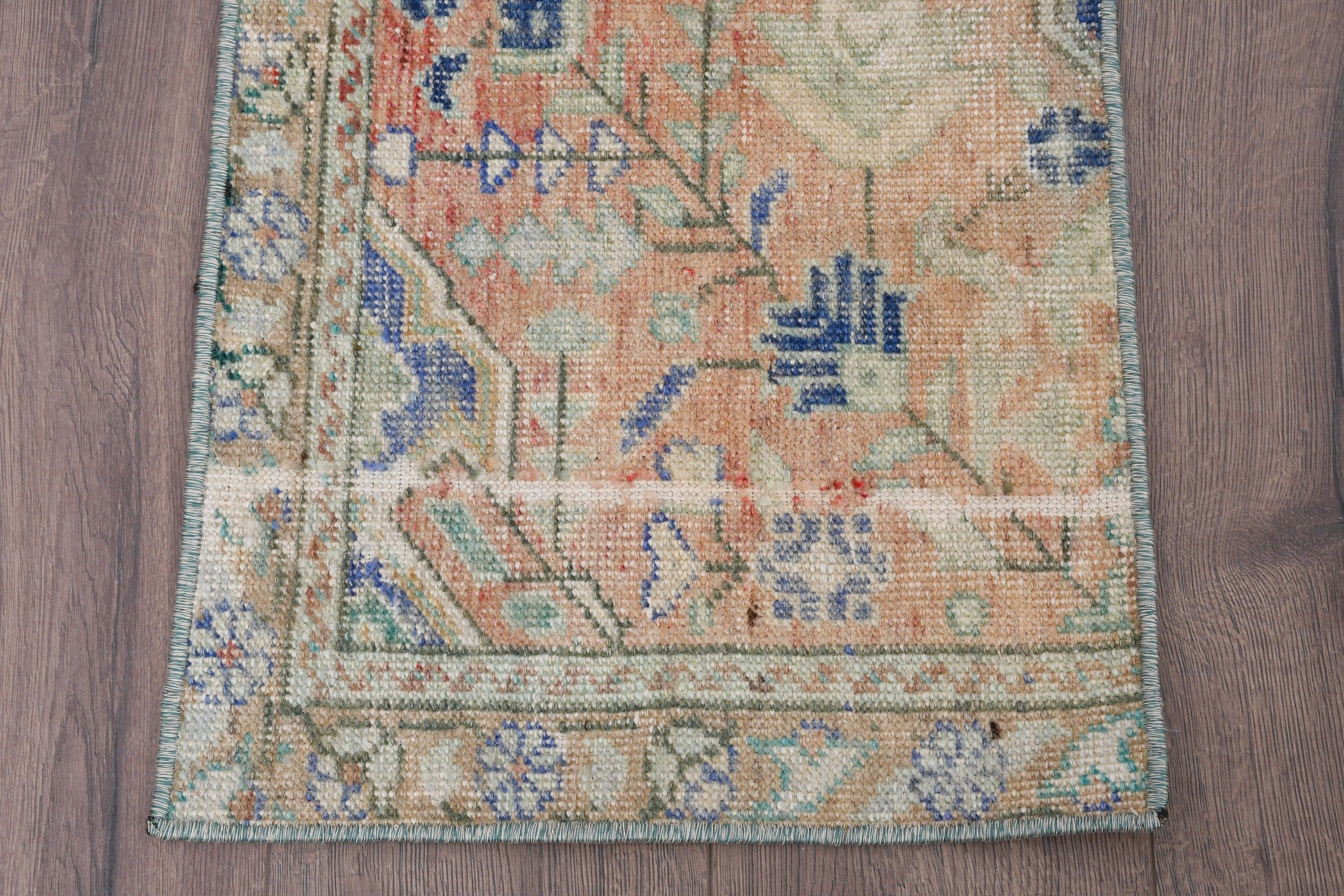 Bedroom Rug, Green Oriental Rug, 1.4x3.1 ft Small Rug, Natural Rug, Turkish Rug, Moroccan Rug, Wall Hanging Rug, Vintage Rugs, Wool Rugs
