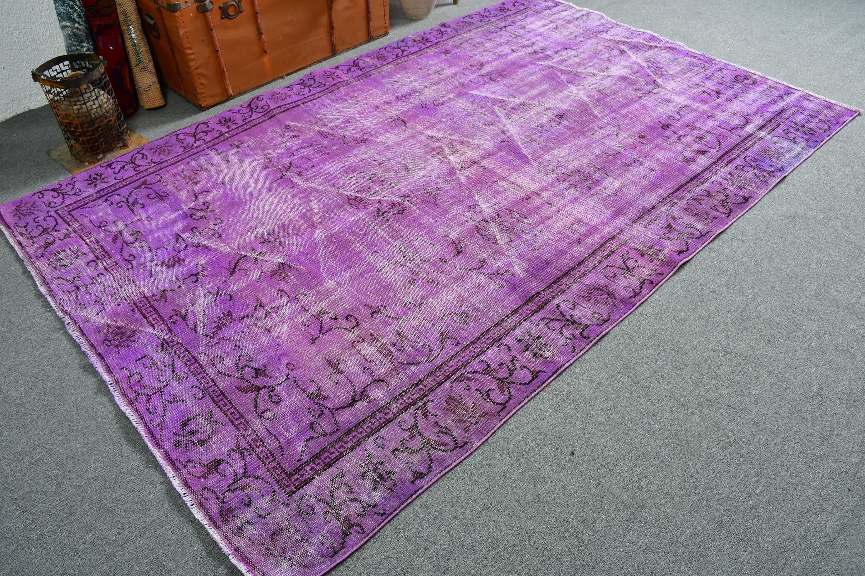Living Room Rug, Turkey Rug, Wool Rug, Pale Rug, Vintage Rug, 5.7x8.7 ft Large Rug, Bedroom Rug, Turkish Rug, Oushak Rug, Rugs for Bedroom