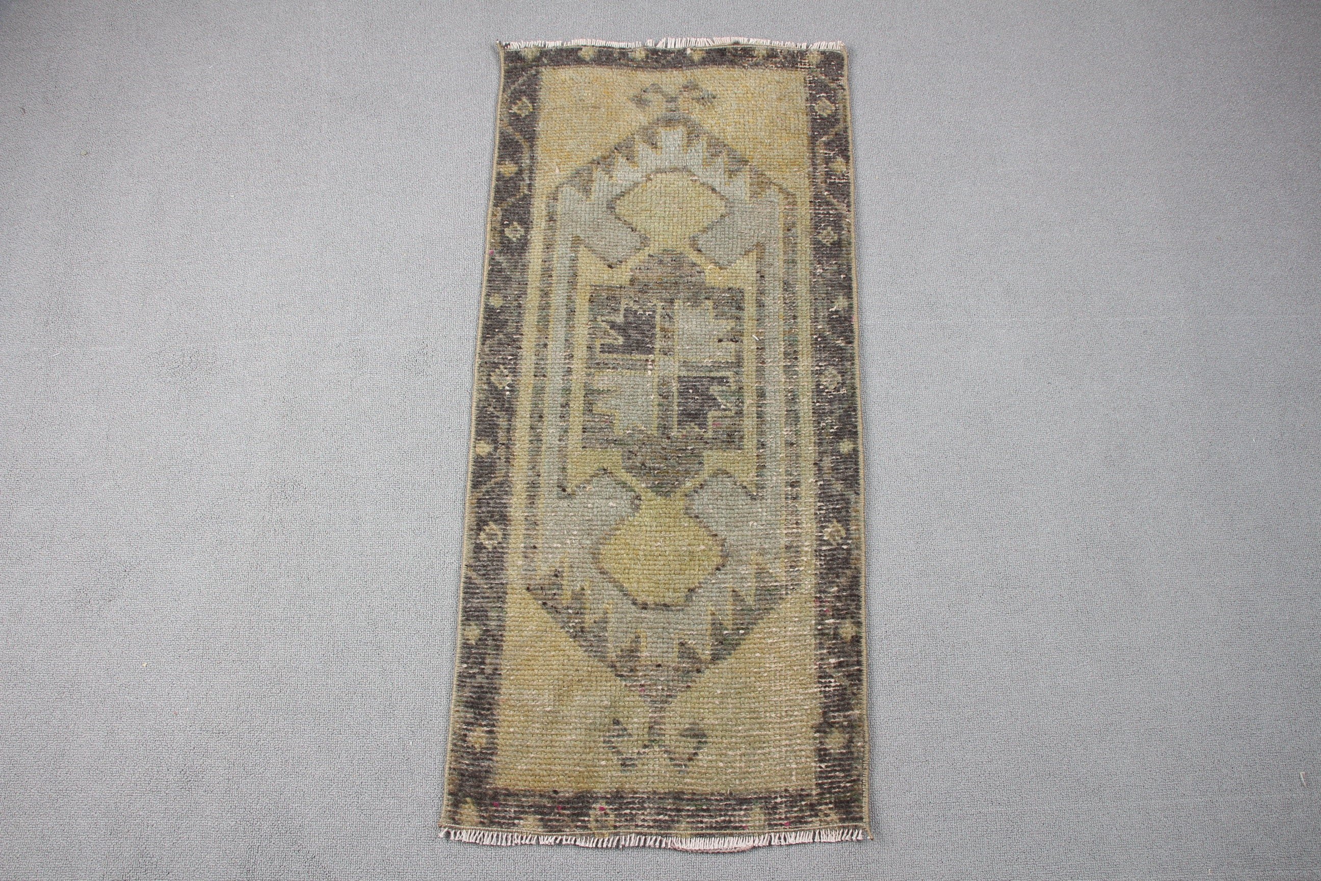 Cool Rug, Kitchen Rug, Bedroom Rug, Turkish Rugs, 1.5x3.2 ft Small Rug, Green Cool Rugs, Vintage Rug, Rugs for Kitchen, Nursery Rugs