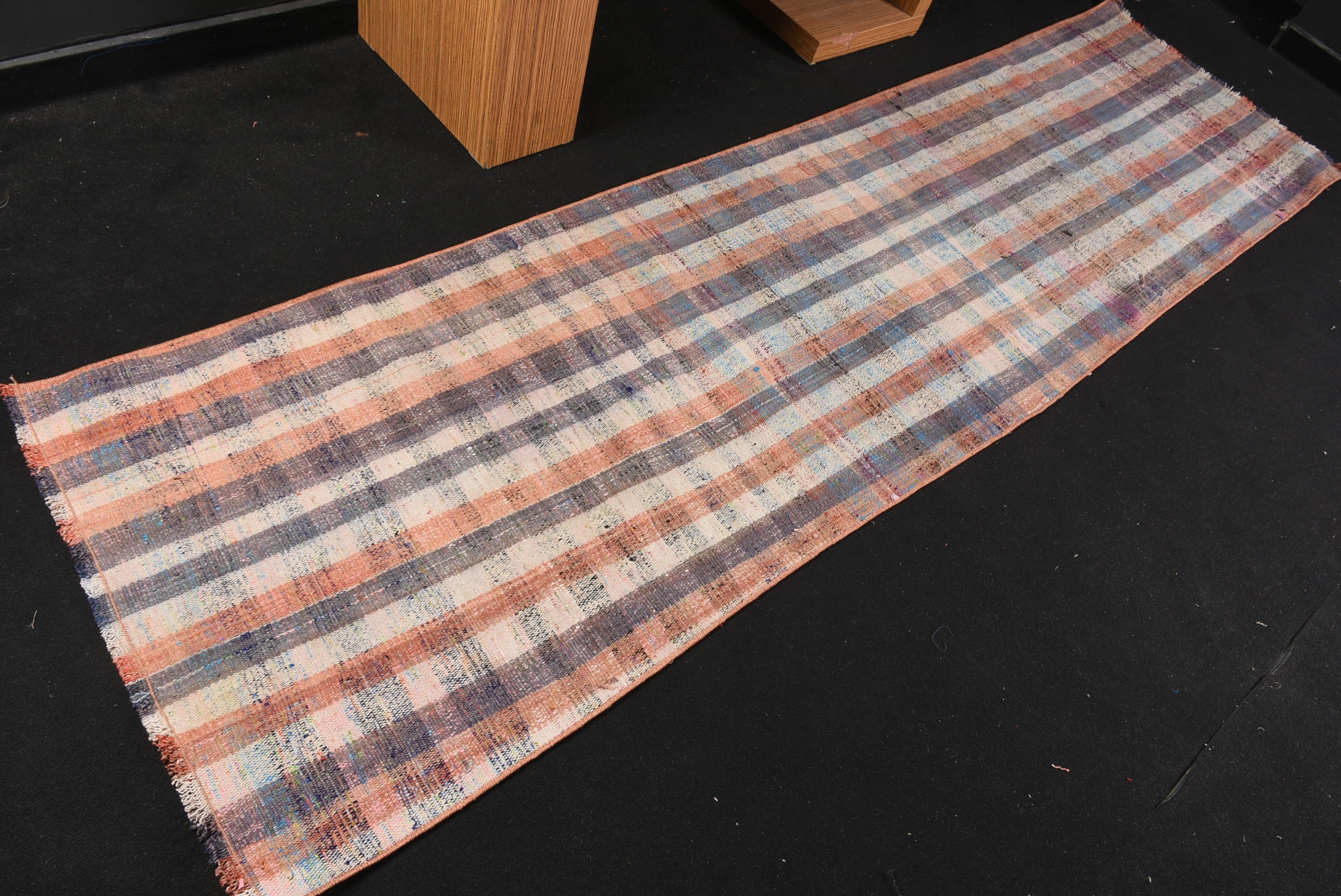 Old Rug, Kilim, Turkish Rug, Oushak Rugs, Wool Rug, Corridor Rug, Gray Antique Rug, Rugs for Corridor, Vintage Rug, 2.7x9.5 ft Runner Rug