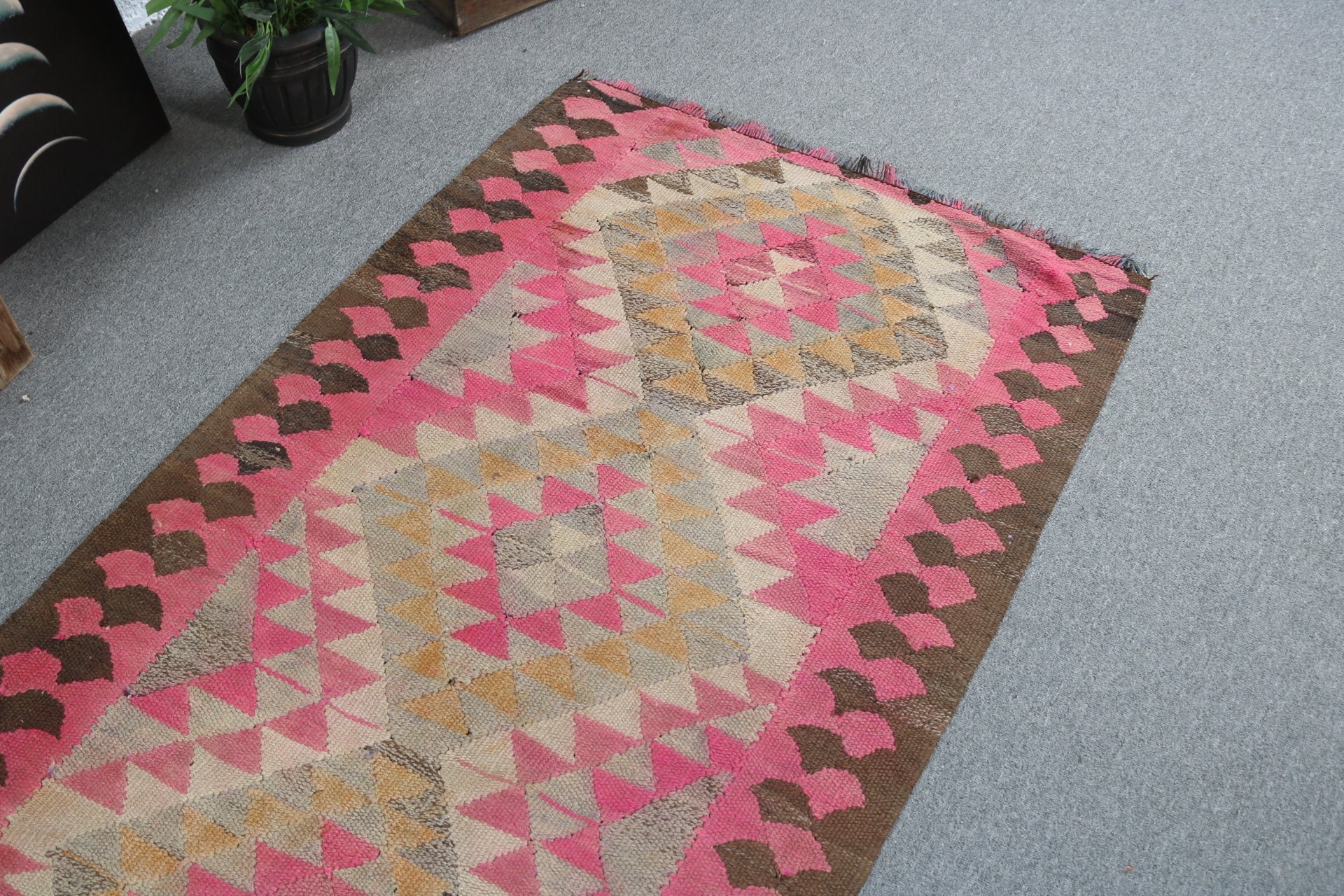 Yatak Odası Halısı, Koridor Halıları, 3.1x8.1 ft Runner Halıları, Vintage Runner Halısı, Pembe Bildirim Halısı, Vintage Halı, Türk Halısı, Antika Halılar