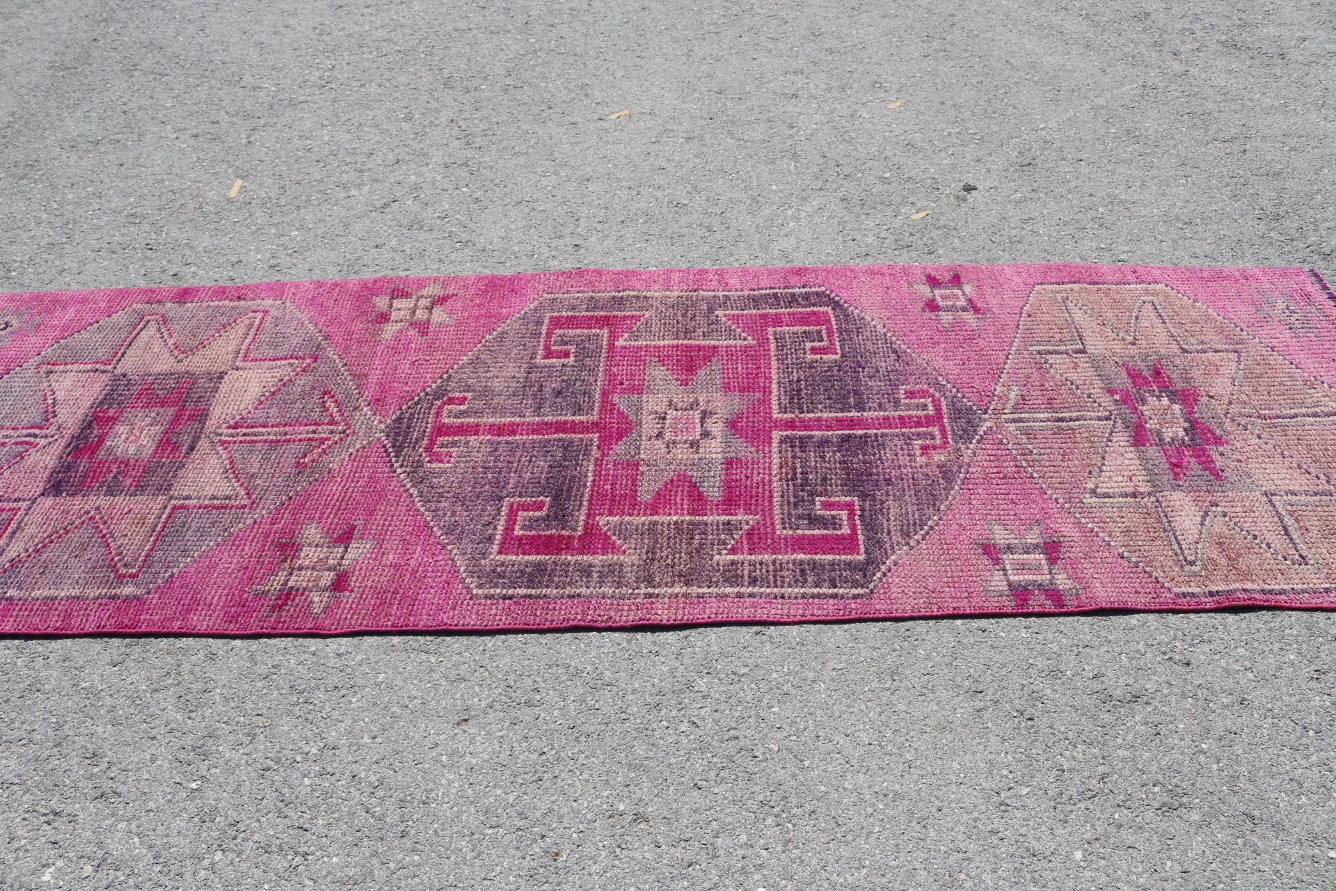 Pembe Fas Halıları, 3,1x10 ft Yolluk Halıları, Yün Halıları, Mutfak Halıları, Türk Halısı, Sessiz Halı, Merdiven Halısı, Vintage Halı, Oryantal Halı