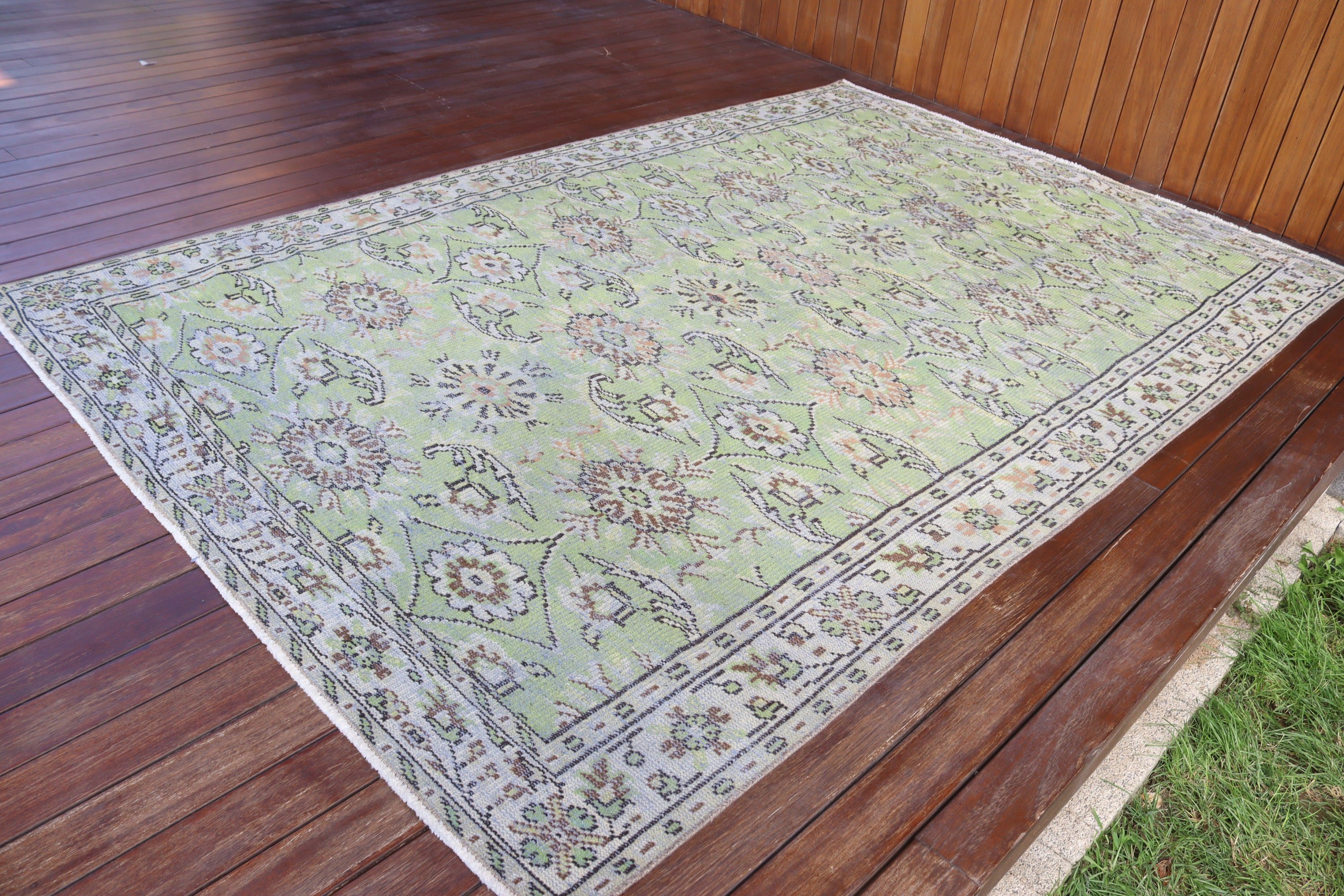 Luxury Rug, Green Home Decor Rugs, Turkish Rug, Statement Rug, Tribal Rug, 5.7x8.9 ft Large Rug, Bedroom Rug, Dining Room Rug, Vintage Rug