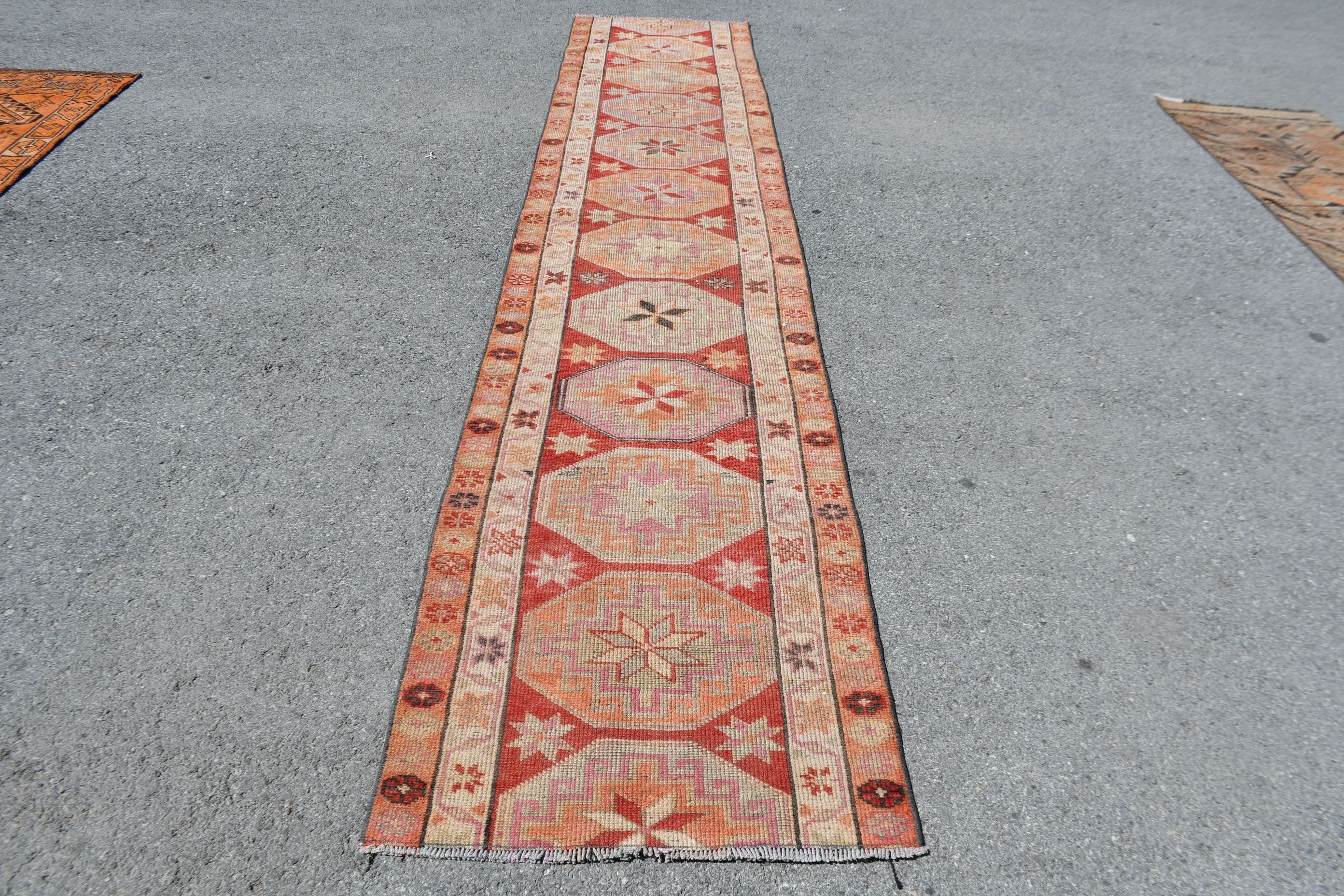 Old Rug, Floor Rug, Colorful Rug, 2.6x12.9 ft Runner Rugs, Turkish Rug, Vintage Rug, Kitchen Rugs, Rugs for Runner, Kitchen Rug Runner Rugs
