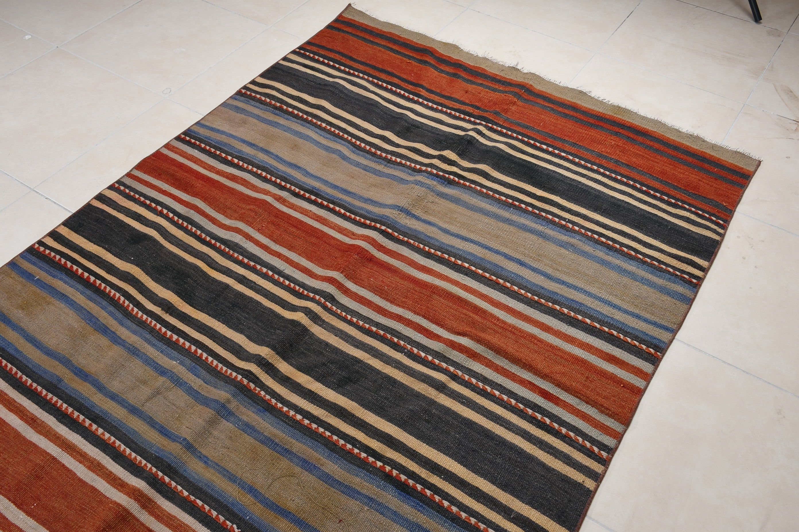 Fas Halısı, 4.8x12.8 ft Runner Halıları, Turuncu Soğuk Halı, Türk Halısı, Vintage Halılar, Kilim, Koridor Halıları, Oryantal Halı, Merdiven Halısı