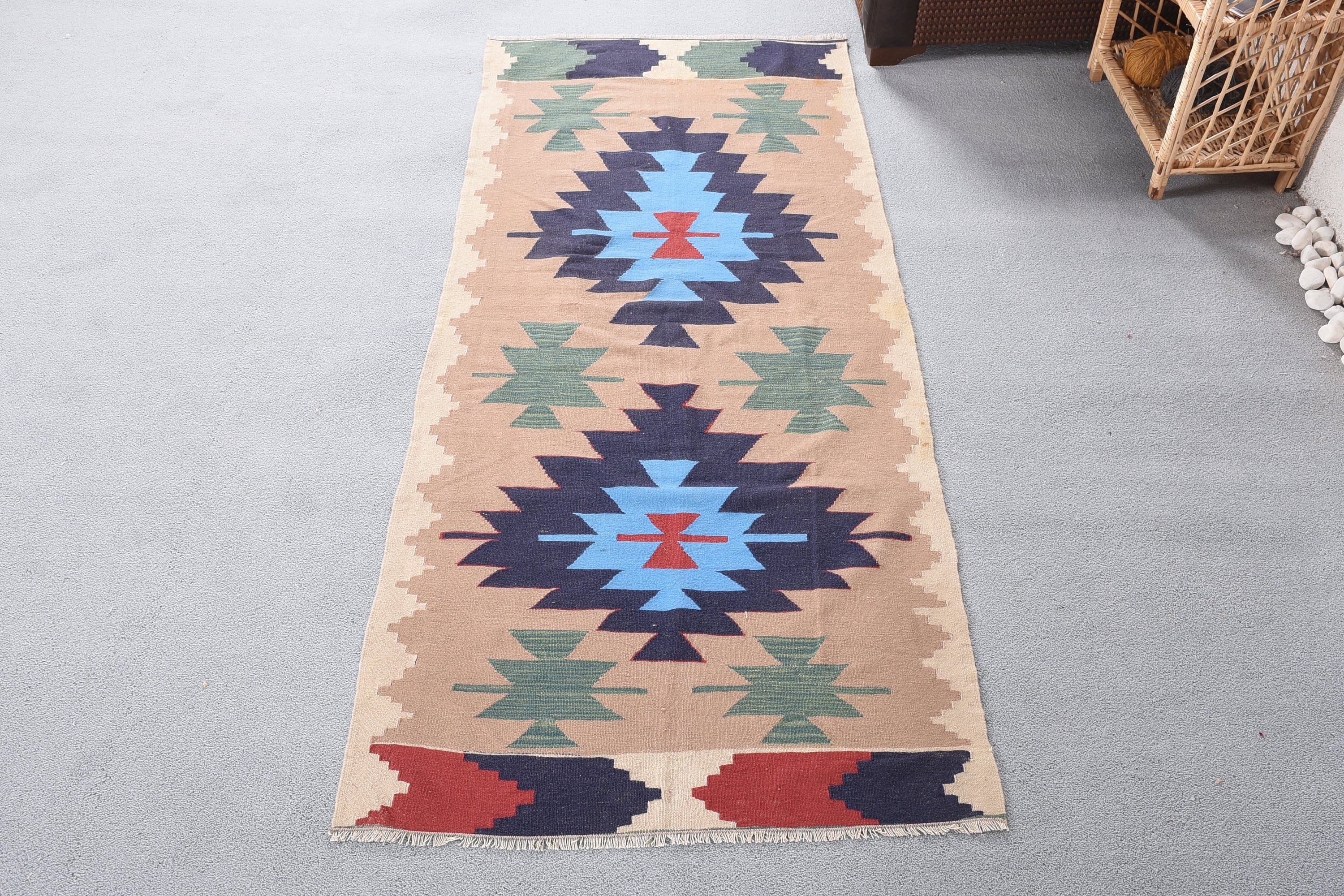 Kilim, Kahverengi Oushak Halıları, 2,8x6,7 ft Aksan Halıları, Giriş Halısı, Türk Halıları, Antika Halı, Mutfak Halısı, Yer Halıları, Vintage Halılar, Eklektik Halı