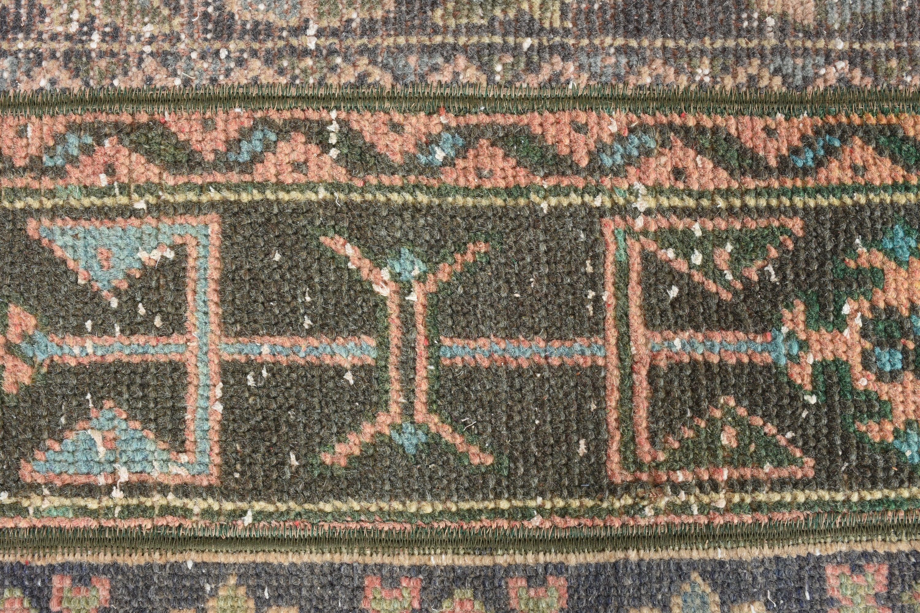 Old Rugs, 2.3x3.1 ft Small Rugs, Oushak Rug, Vintage Rugs, Bath Rug, Car Mat Rug, Oriental Rugs, Turkish Rugs, Green Anatolian Rug