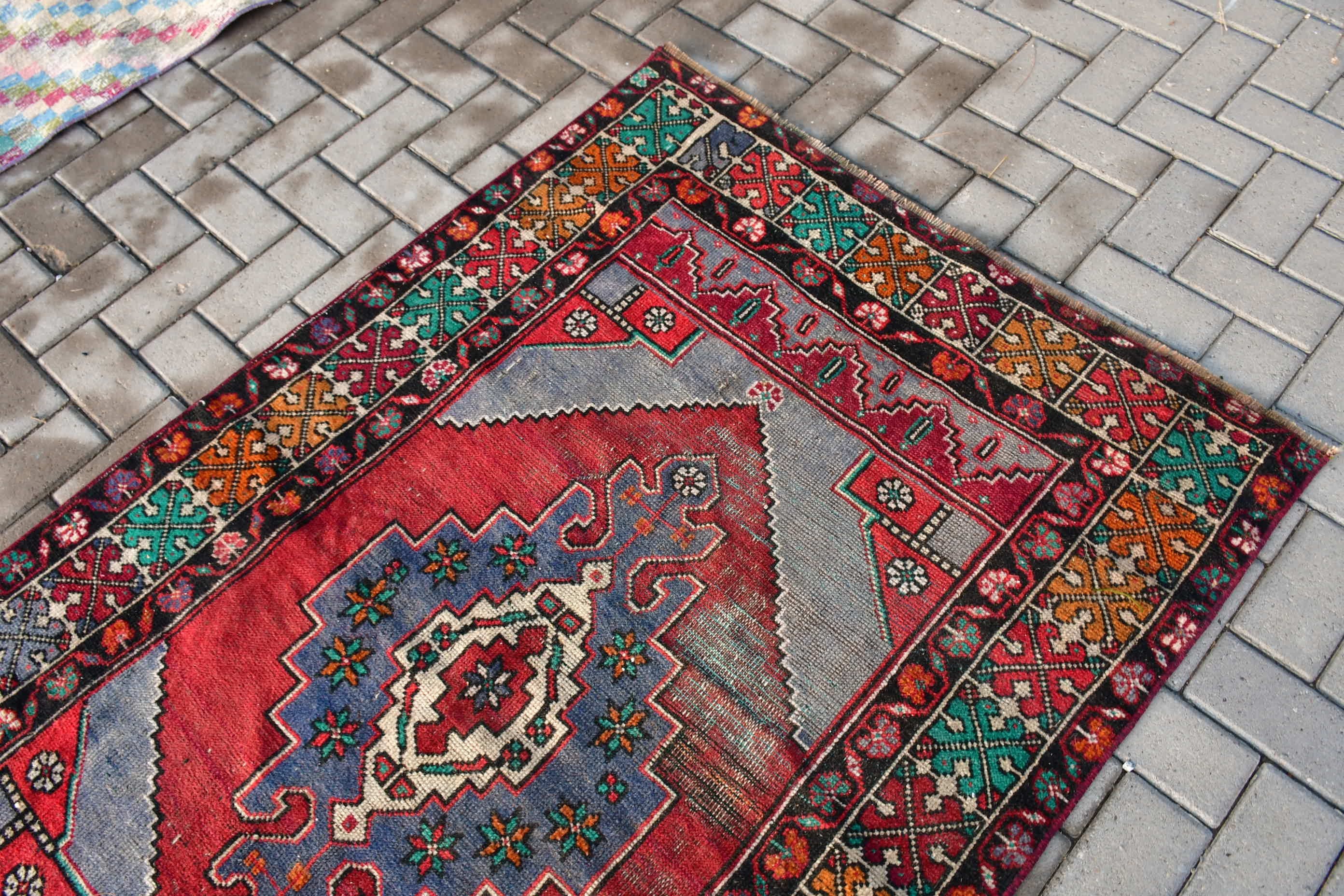 Nursery Rug, Vintage Rugs, Red Bedroom Rugs, Turkish Rug, Kitchen Rug, 3.9x5.9 ft Accent Rugs, Floor Rugs, Rugs for Kitchen, Cool Rug