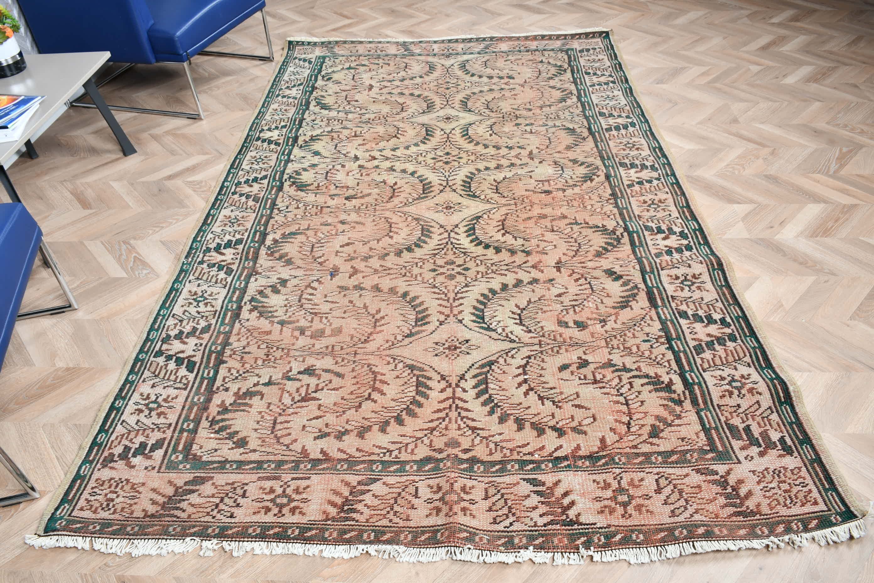 Pastel Rug, Brown Antique Rug, Oriental Rug, Living Room Rugs, Bedroom Rug, Kitchen Rug, Vintage Rugs, Turkish Rug, 5.6x9.2 ft Large Rug