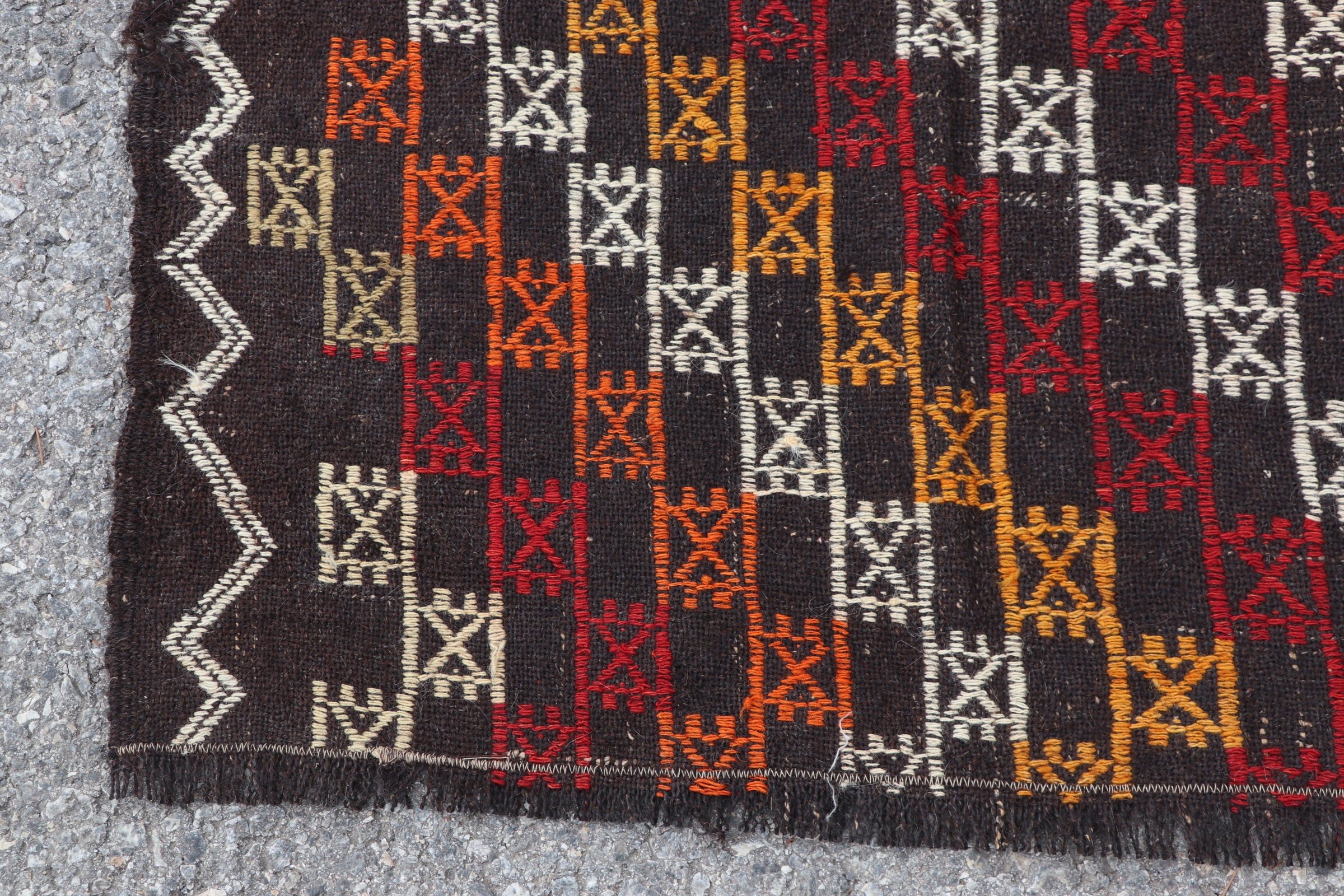 Türk Halısı, Çocuk Halıları, El Yapımı Halı, 5x7,1 ft Alan Halısı, Oryantal Halılar, İç Mekan Halısı, Vintage Halı, Kilim, Yün Halı, Kahverengi Ev Dekor Halısı