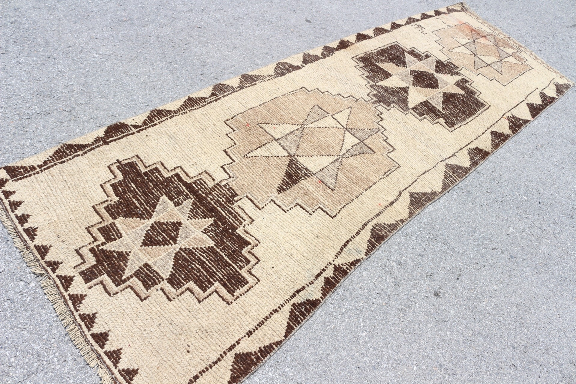 Bedroom Rugs, Cute Rug, Floor Rug, Turkish Rugs, Beige Kitchen Rug, Rugs for Kitchen, Vintage Rugs, Anatolian Rug, 3.4x10.3 ft Runner Rug