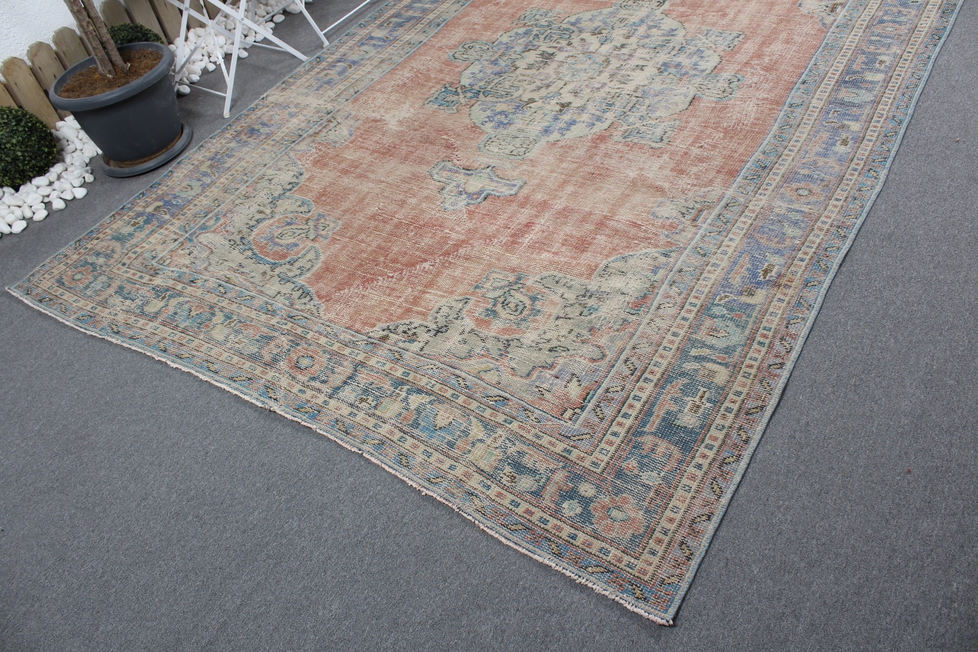 Saloon Rug, Vintage Rug, Old Rugs, Red Kitchen Rug, Living Room Rugs, 6.7x10.5 ft Oversize Rug, Moroccan Rugs, Turkish Rugs