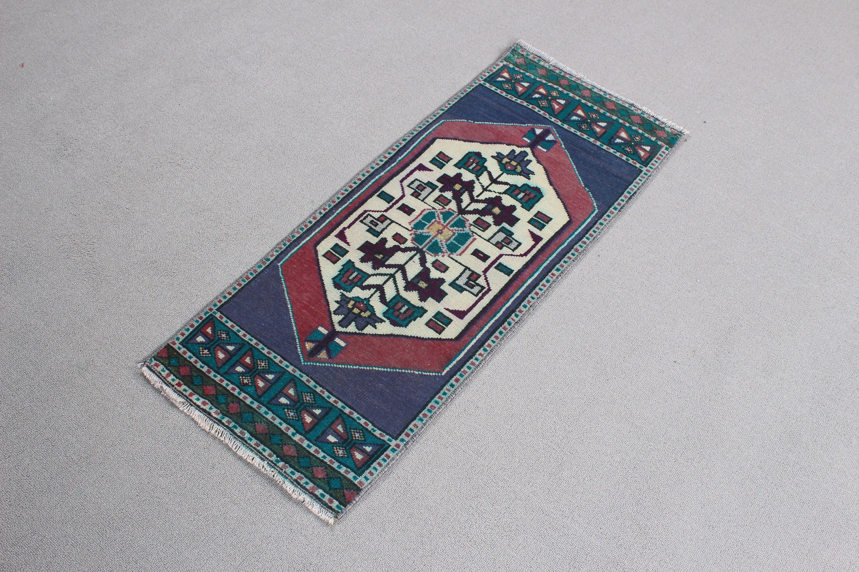 Ev Dekor Halıları, Araba Paspas Halısı, Bej Ev Dekor Halısı, Türk Halıları, Yatak Odası Halıları, Vintage Halılar, Küçük Vintage Halı, 1.3x3.2 ft Küçük Halılar