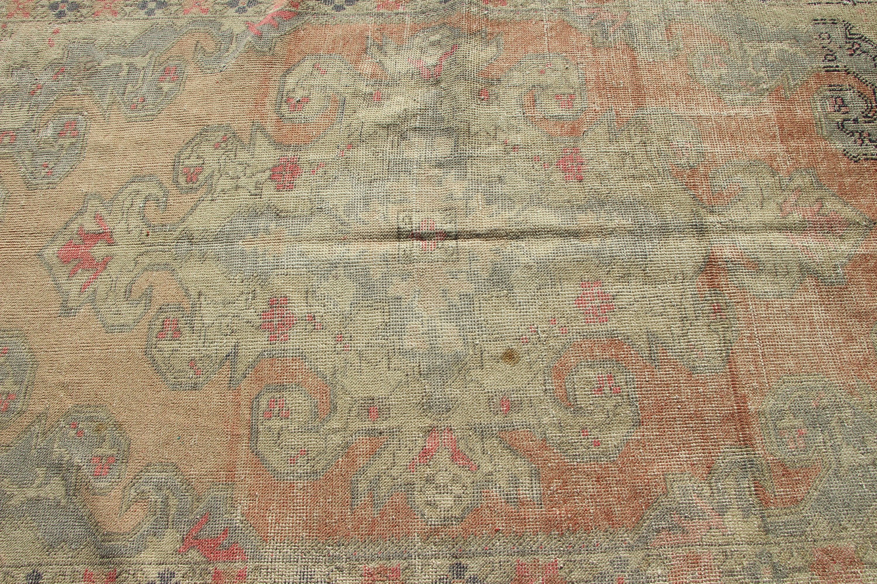 Floor Rug, Distressed Rug, Moroccan Rug, 3.9x7 ft Area Rug, Orange Anatolian Rugs, Turkish Rug, Cool Rug, Vintage Rug, Dining Room Rug