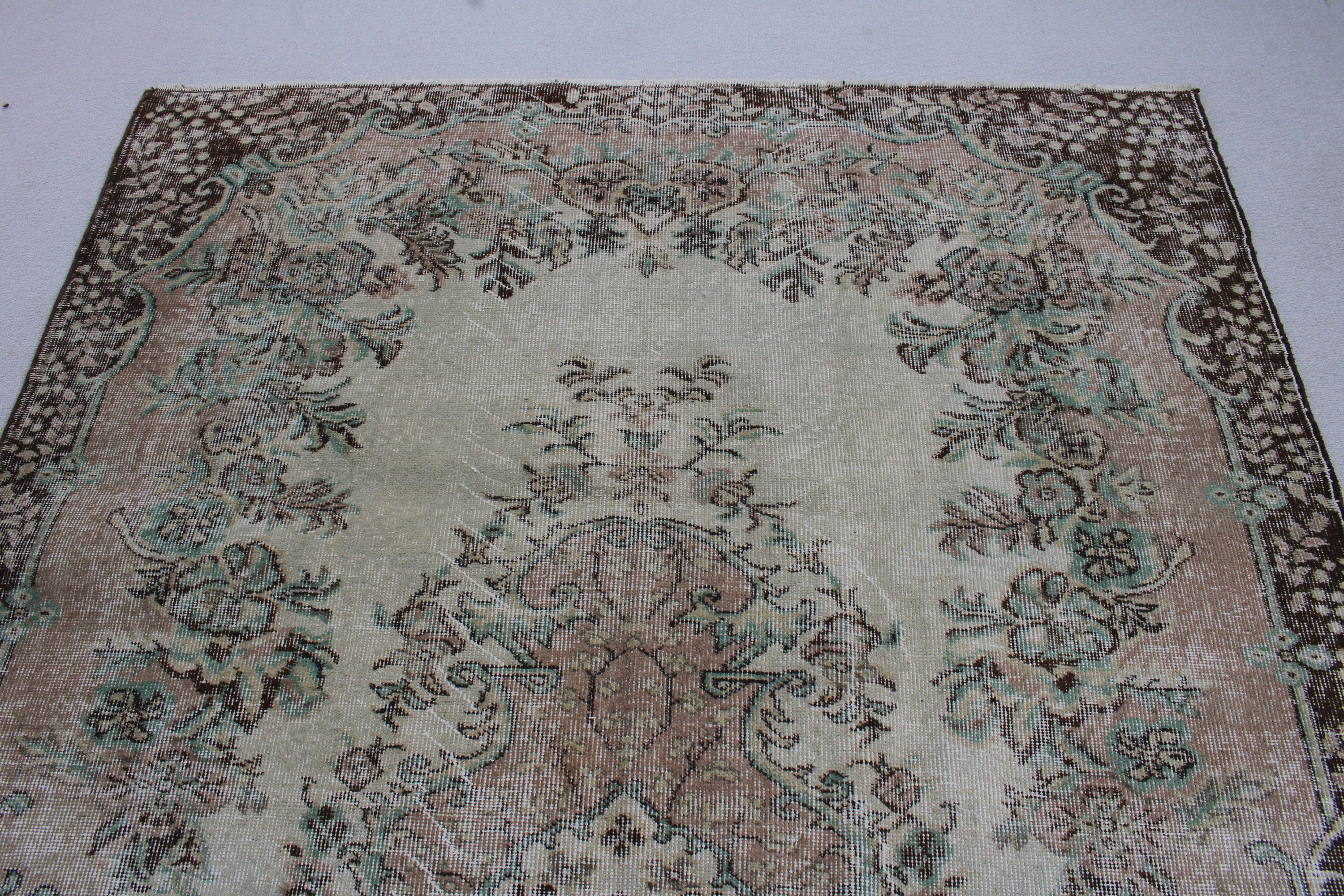 5.8x8.8 ft Büyük Halılar, Kahverengi Soğuk Halı, Oturma Odası Halıları, Vintage Halılar, Türk Halıları, Fas Halısı, Anadolu Halıları, Dış Mekan Halısı, Salon Halısı