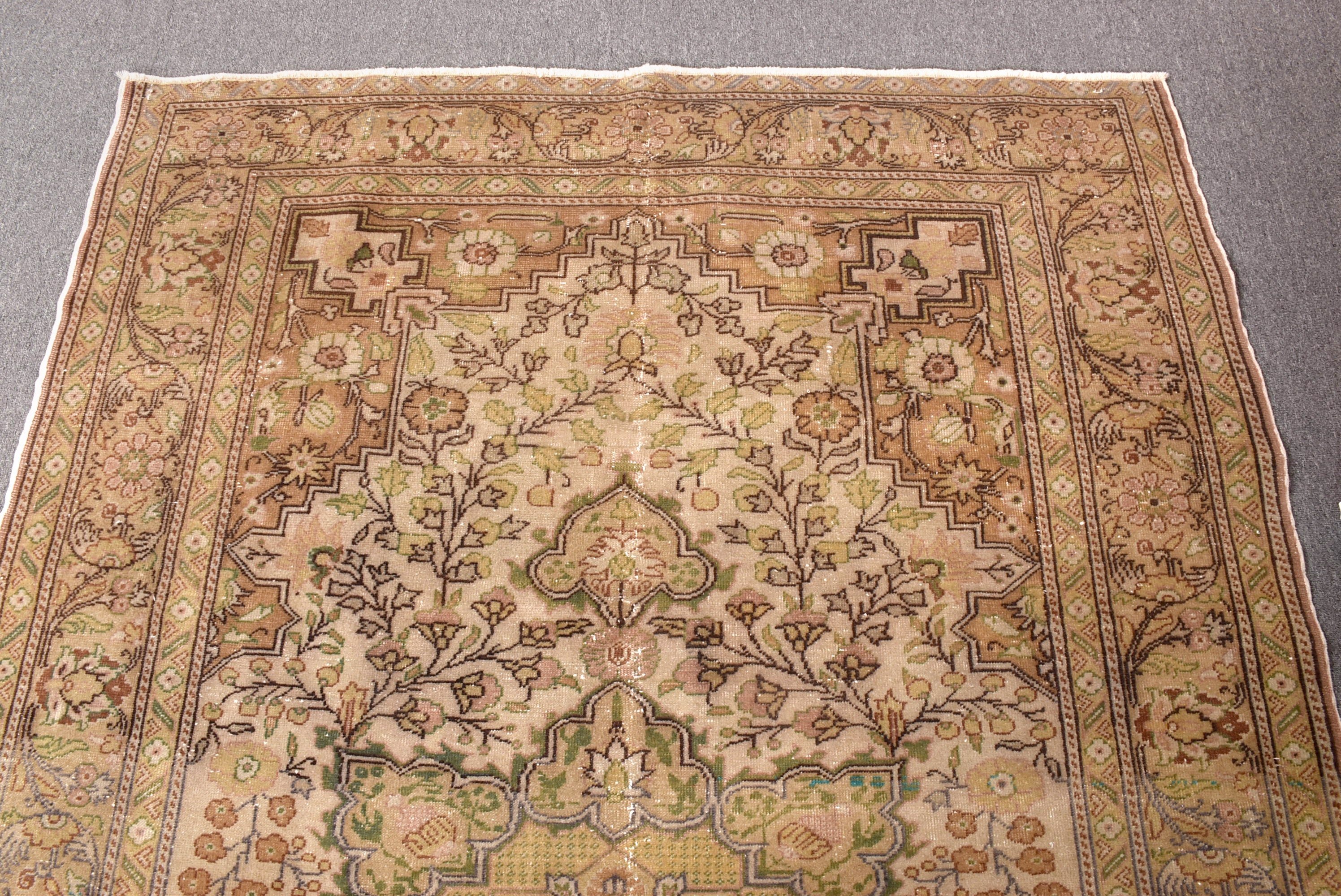 4,9x7,3 ft Alan Halıları, Vintage Halı, Türk Halıları, Yeşil Lüks Halı, Boho Alan Halıları, Modern Halılar, Geometrik Halılar, Havalı Halı, Yatak Odası Halıları