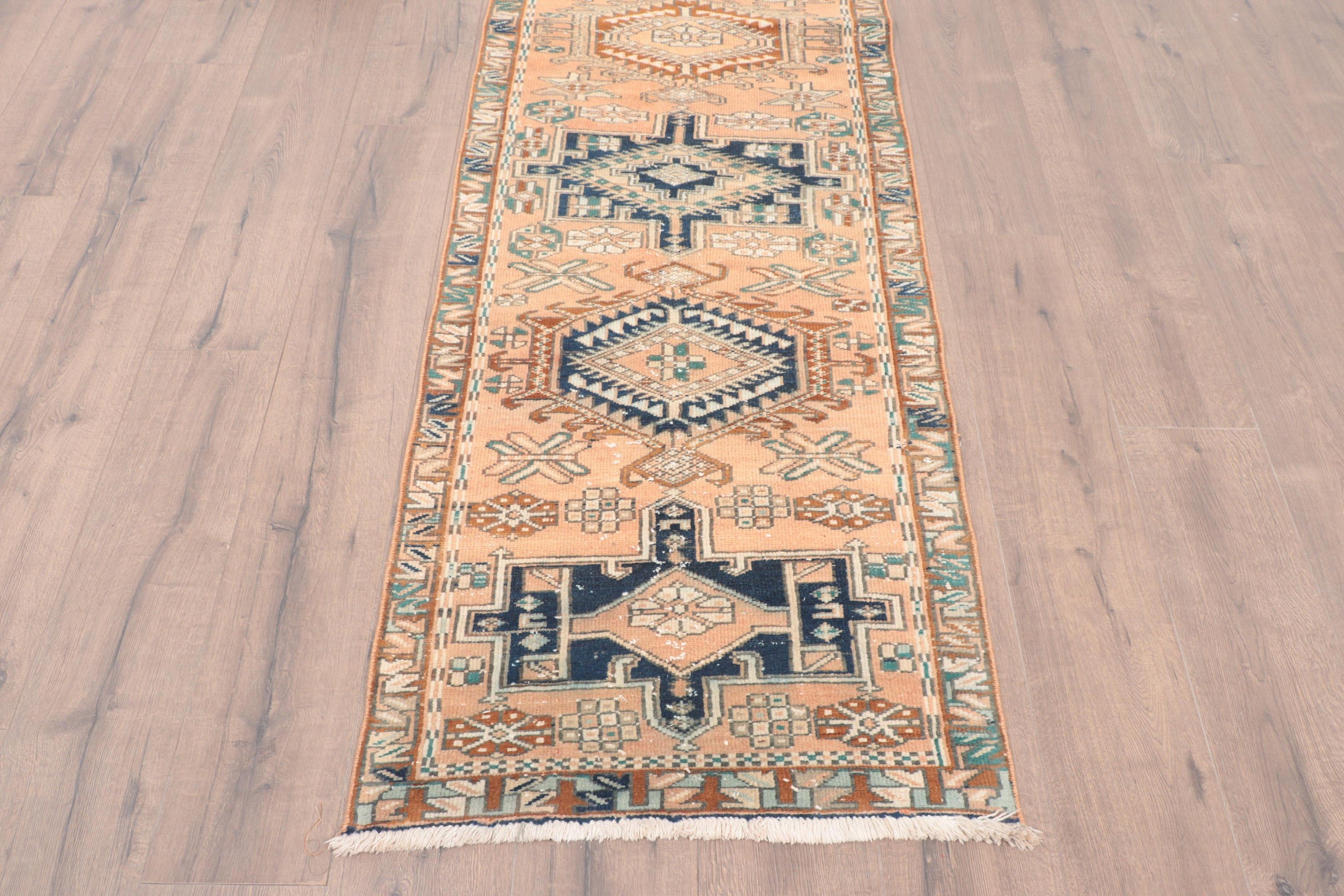 Corridor Rug, Beige Bedroom Rug, Turkish Rug, Boho Rug, Floor Rugs, Antique Rugs, Vintage Rug, 2.3x9.1 ft Runner Rugs, Vintage Runner Rug