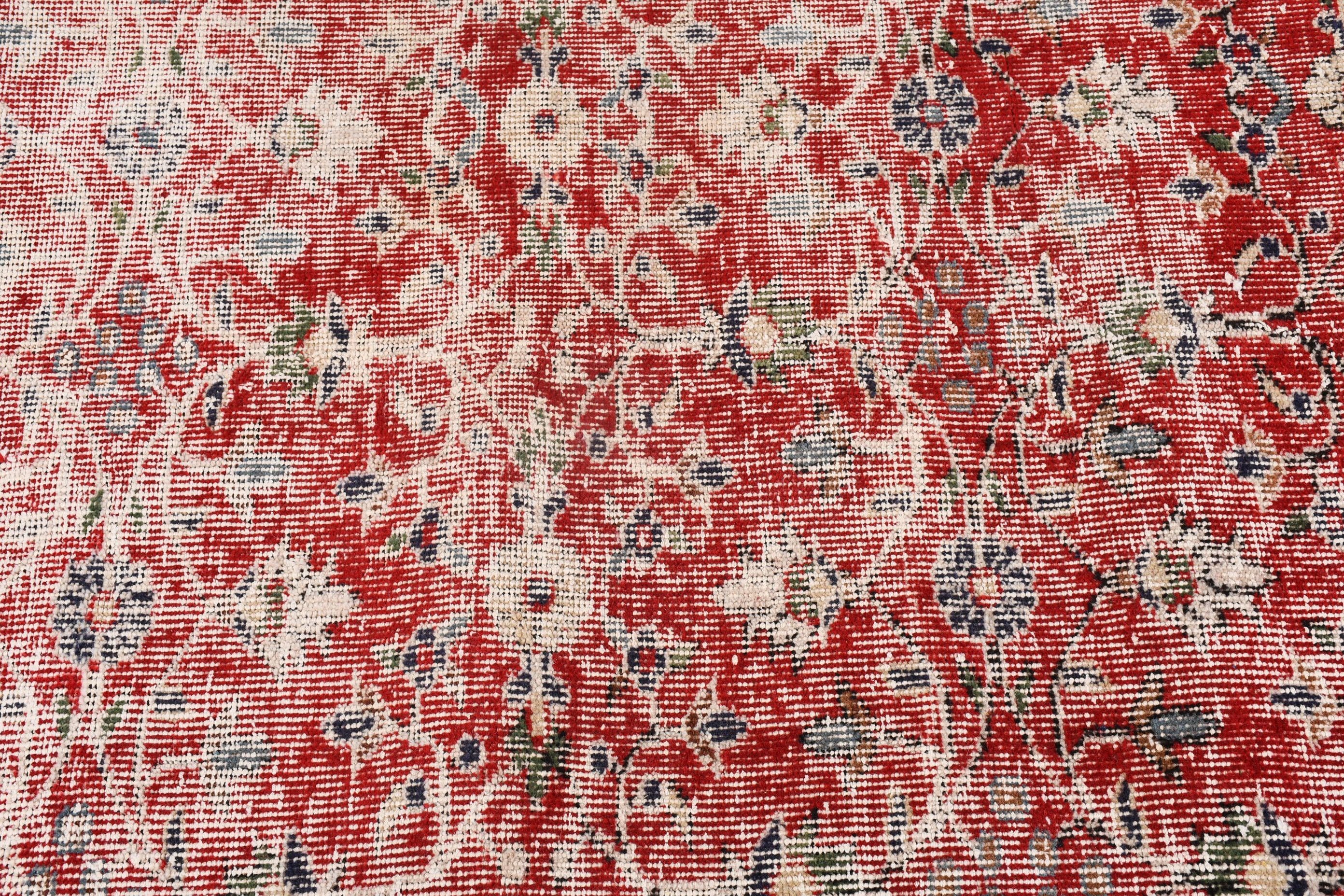 Red Bedroom Rug, Vintage Rugs, Large Vintage Rug, Handwoven Rug, Turkish Rug, Flatweave Rug, 5.7x9.2 ft Large Rug, Dining Room Rug