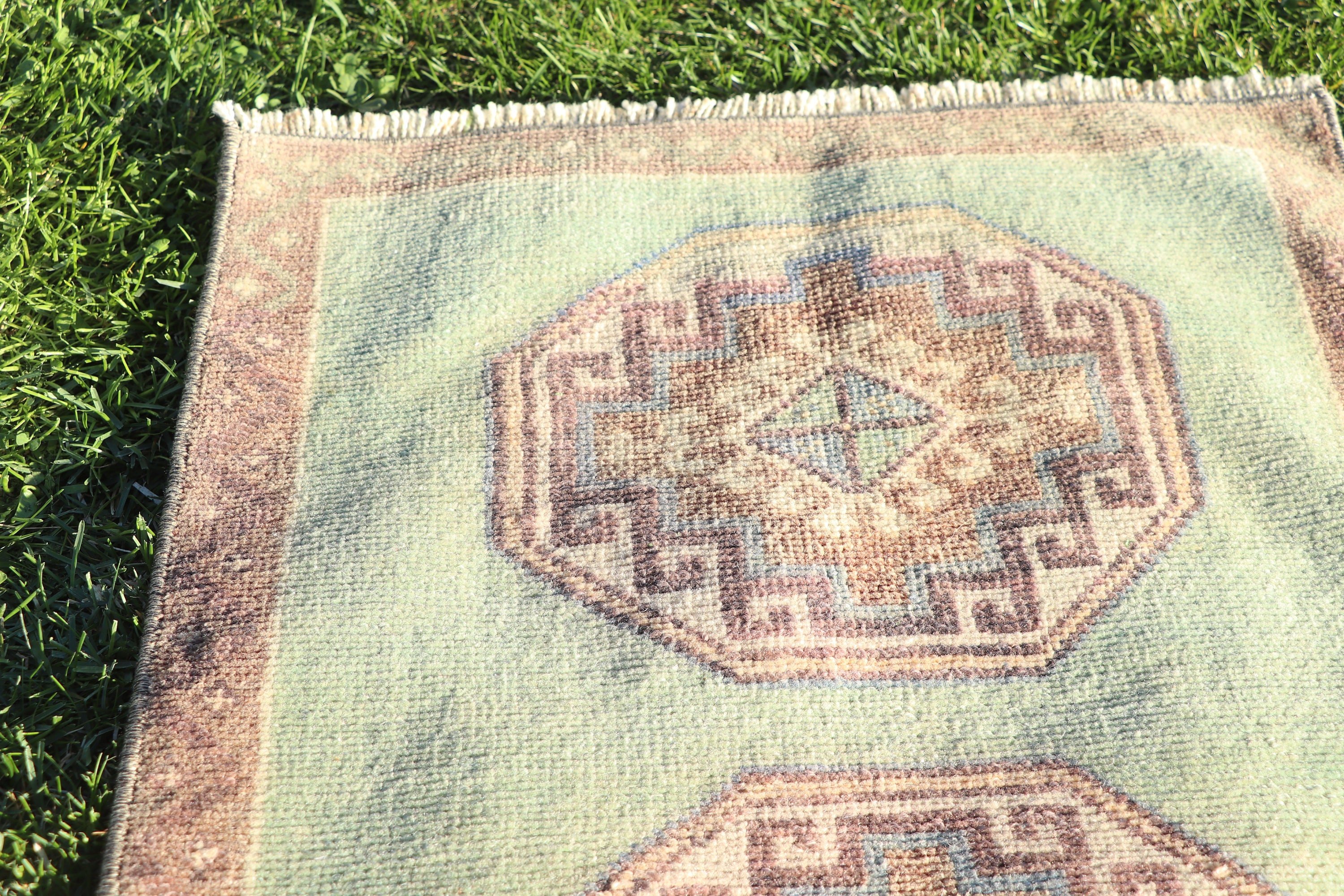 Bathroom Rugs, Vintage Rugs, Moroccan Rug, 1.6x2.9 ft Small Rugs, Wall Hanging Rug, Turkish Rugs, Home Decor Rugs, Green Bedroom Rug